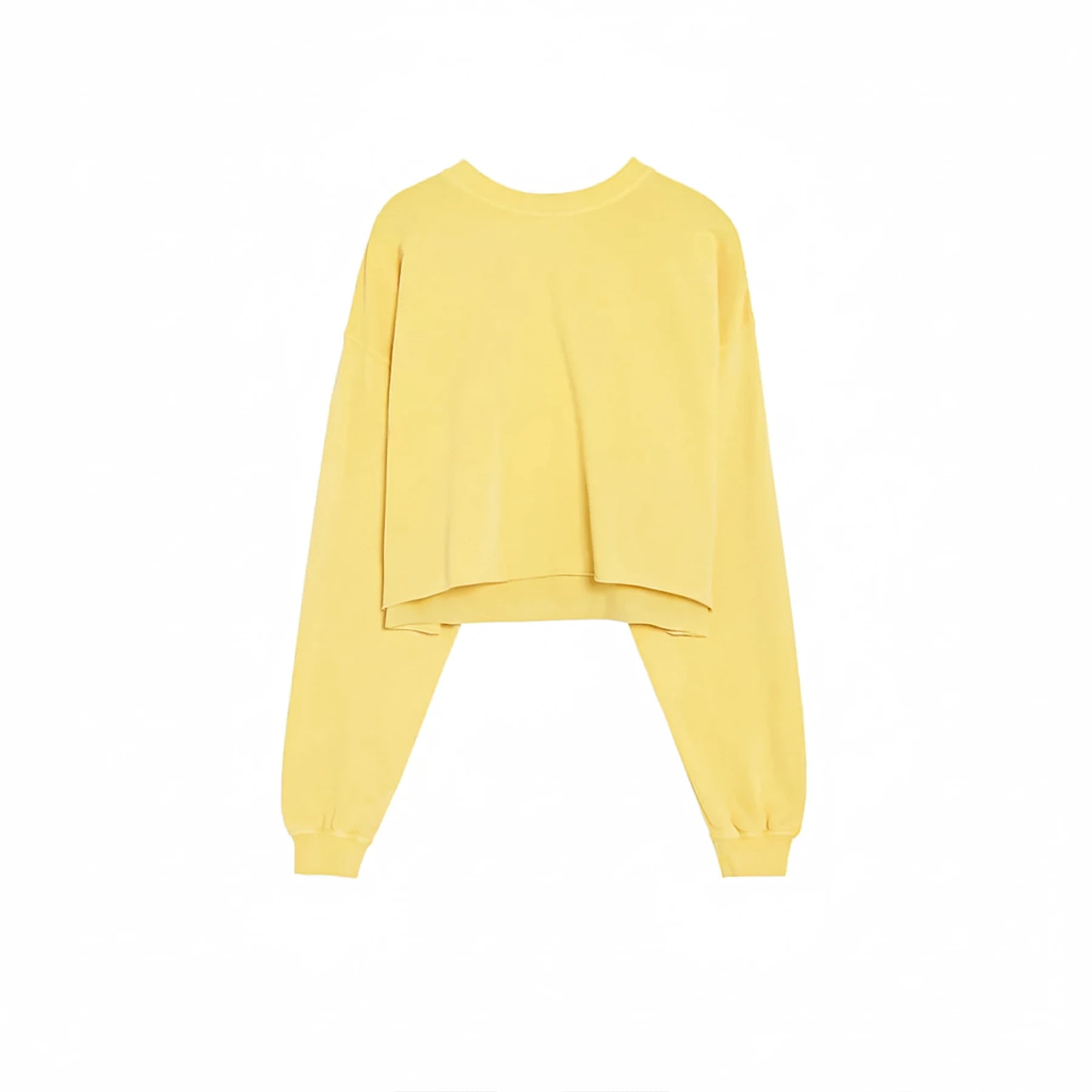 PB Washed effect Yellow Cropped Sweatshirt | Montivo Pakistan