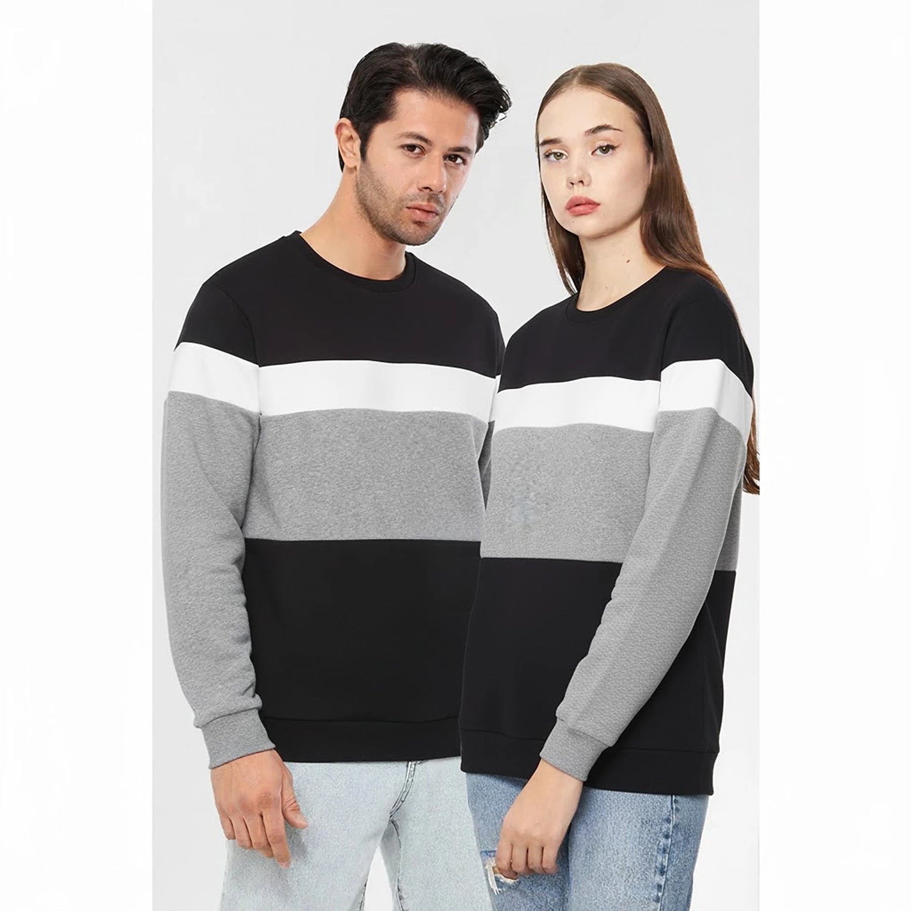 TX Colour Block Black Sweatshirt | Montivo Pakistan