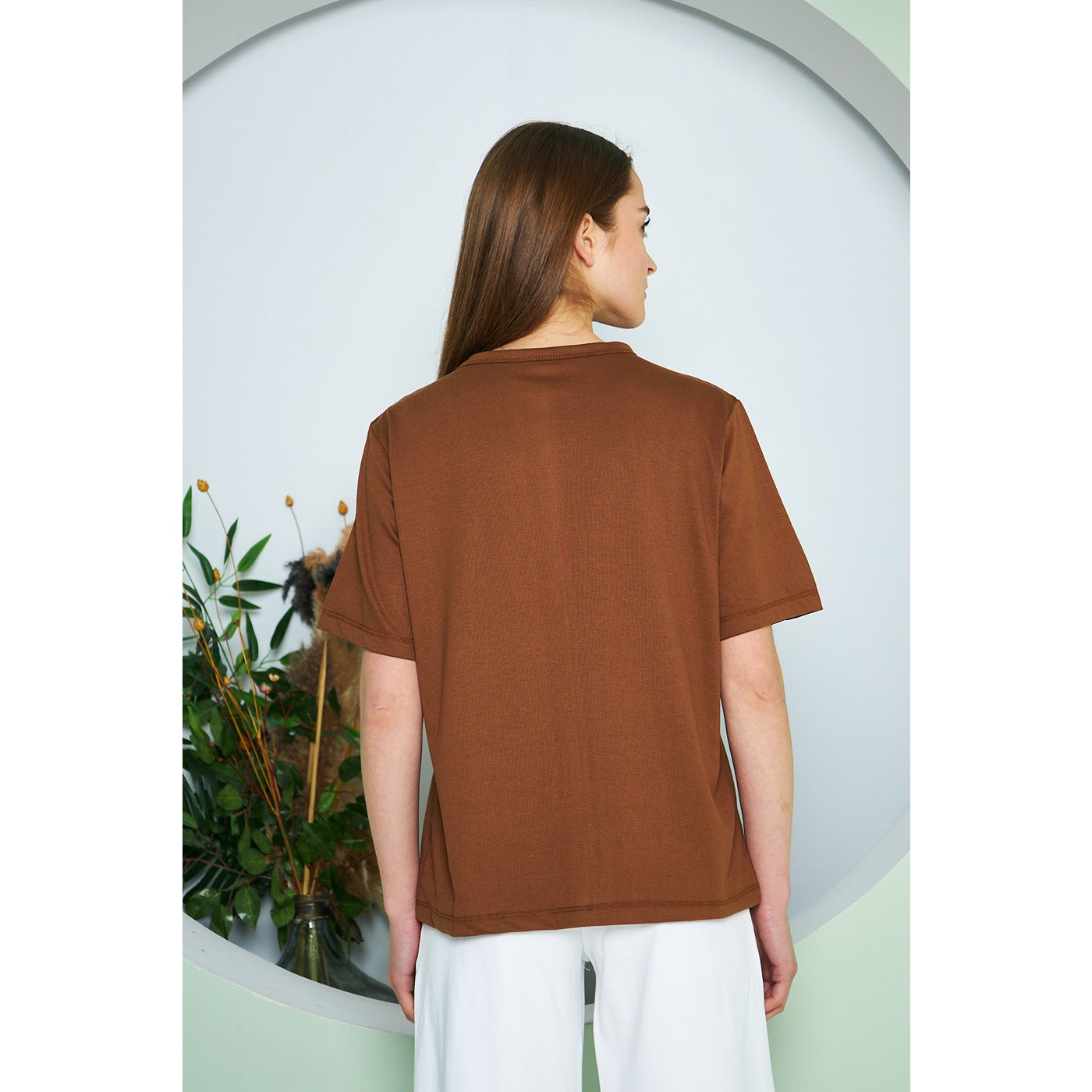 Brown Box Fit Oversized Tee | Montivo Pakistan