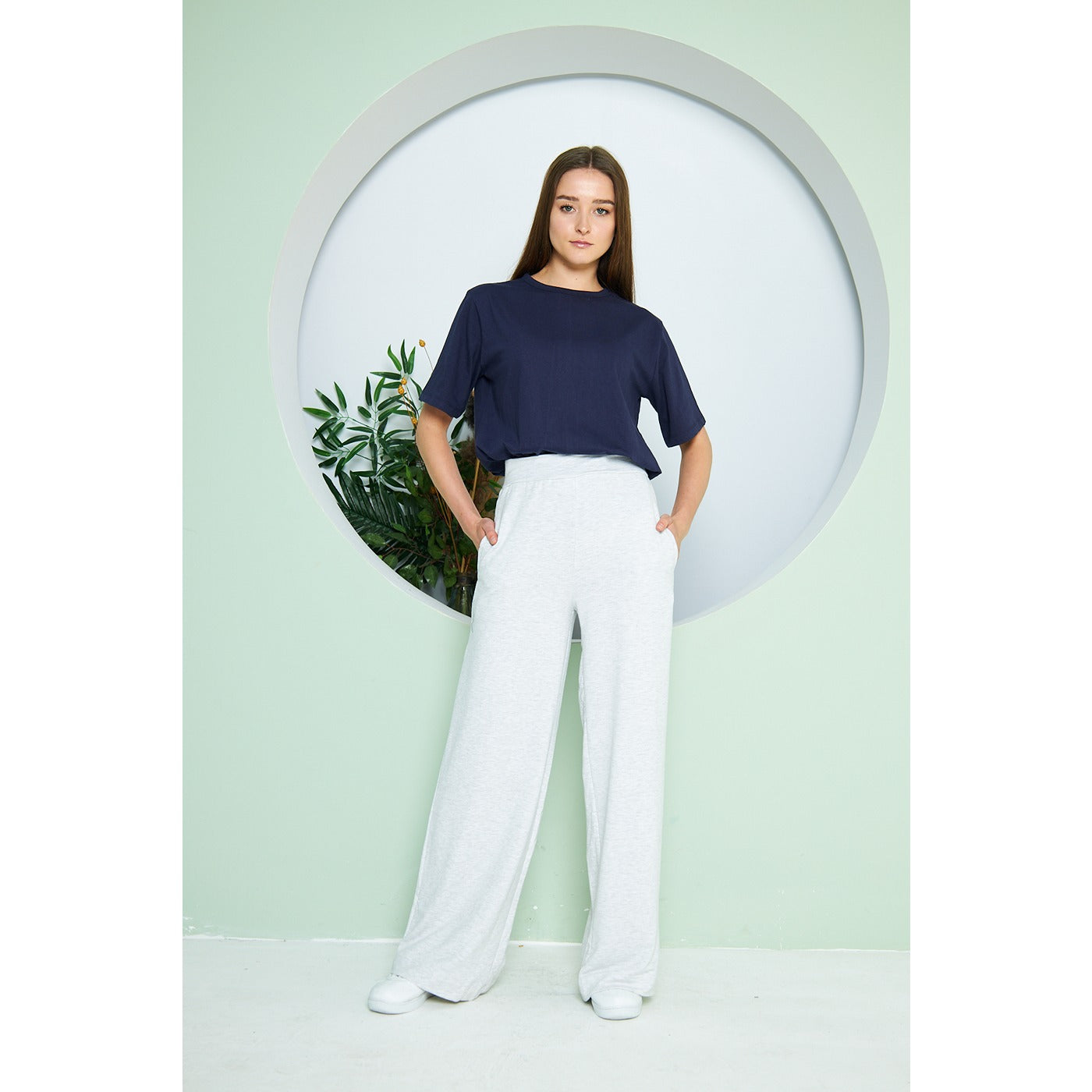 Navy Box Fit Oversized Tee | Montivo Pakistan