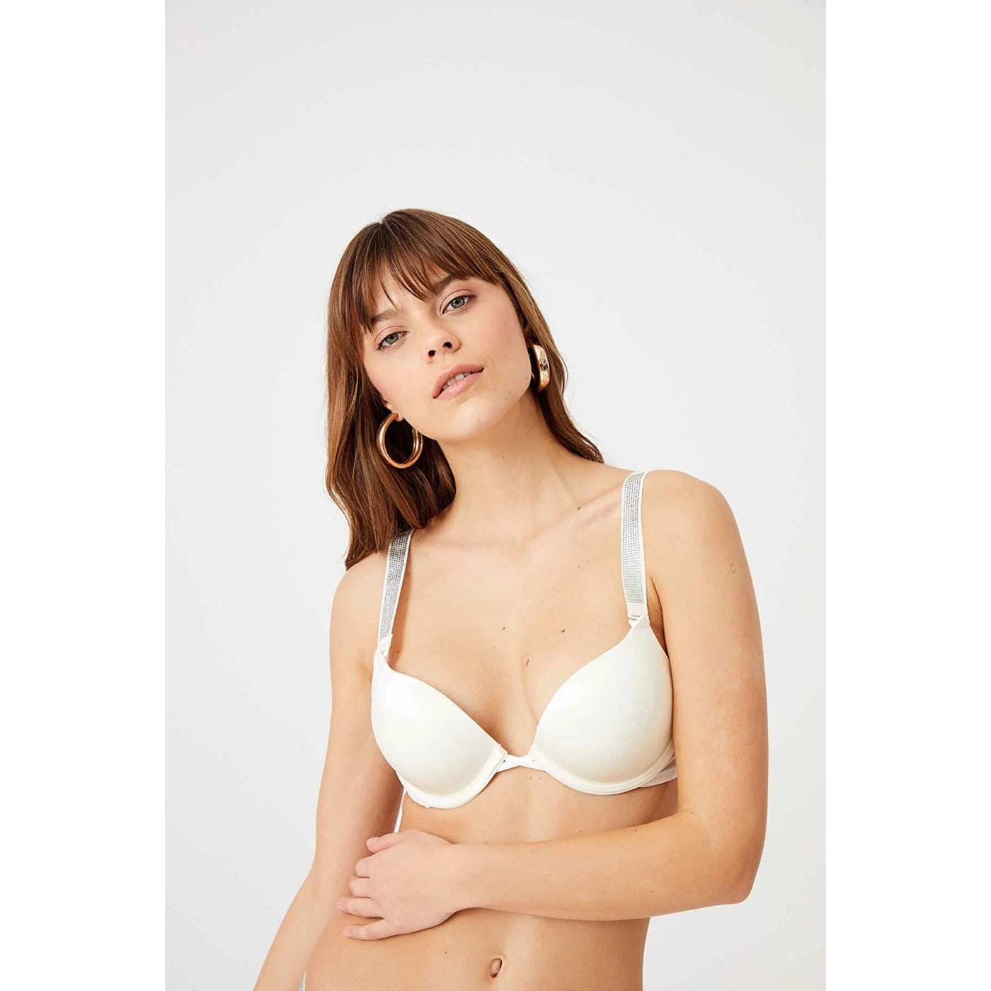 Cream Double Push up Lingerie Set | Montivo Pakistan