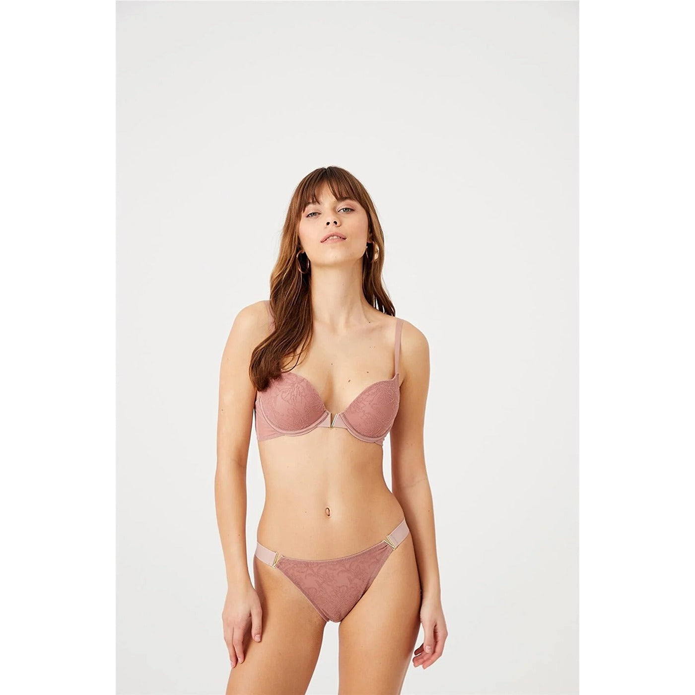 Pink V Detail Soft Lingerie Set | Montivo Pakistan