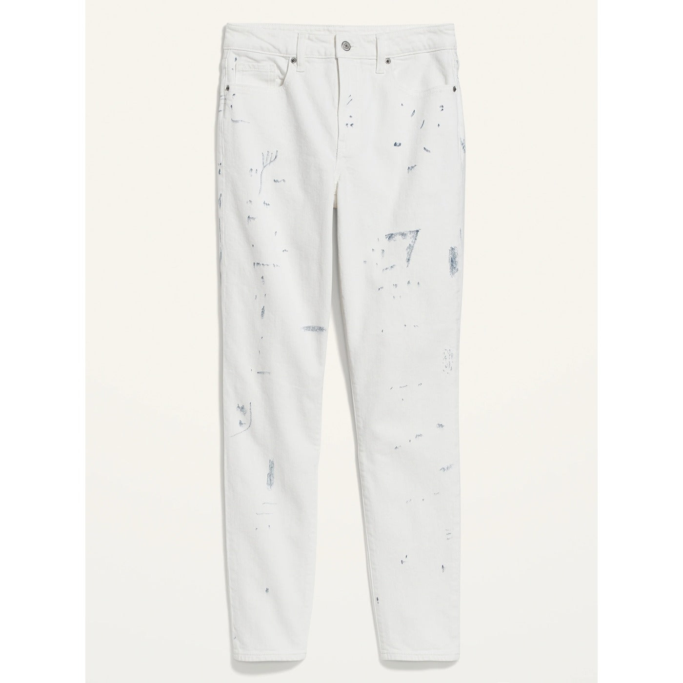 ON High Rise Splatter White Mom Jeans | Montivo Pakistan