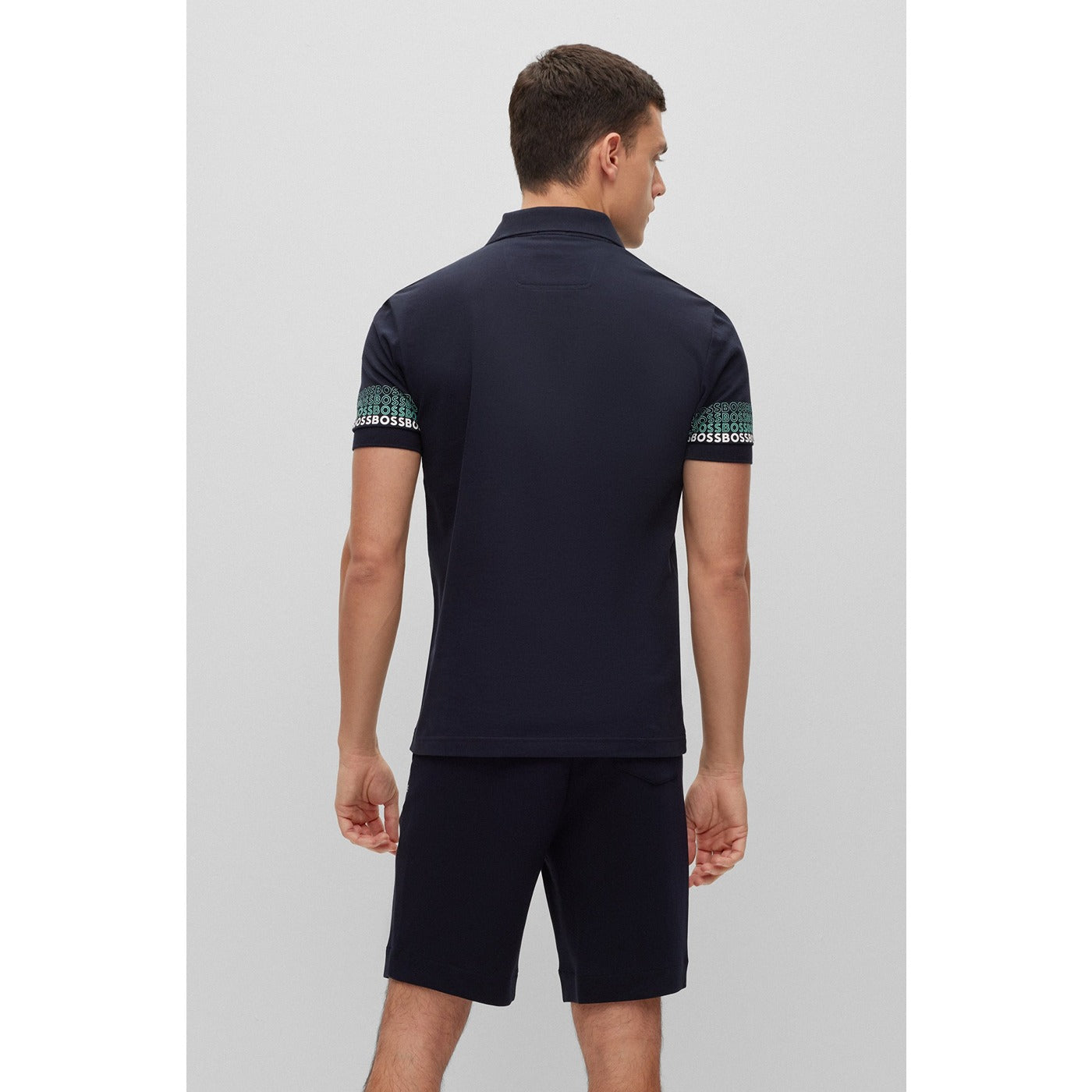 Boss Navy Multicoloured Logo Polo Shirt | Montivo Pakistan