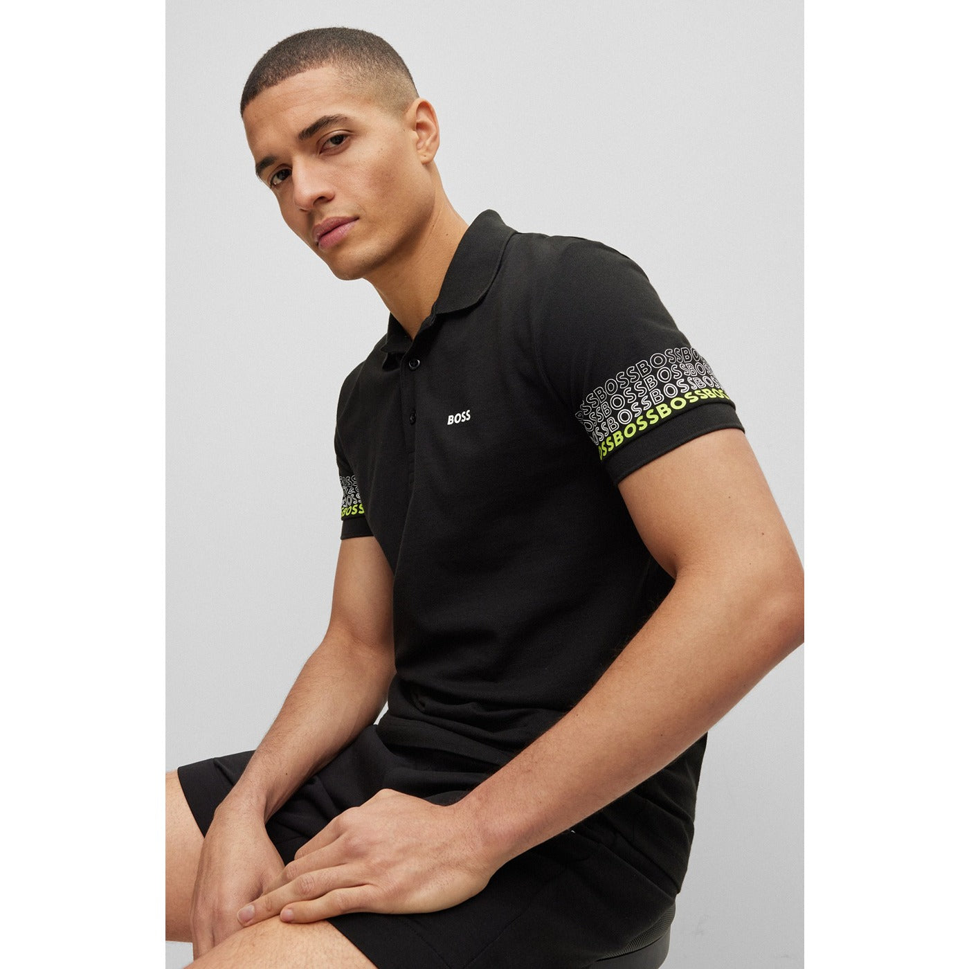 Boss Black Multicoloured Logo Polo Shirt | Montivo Pakistan