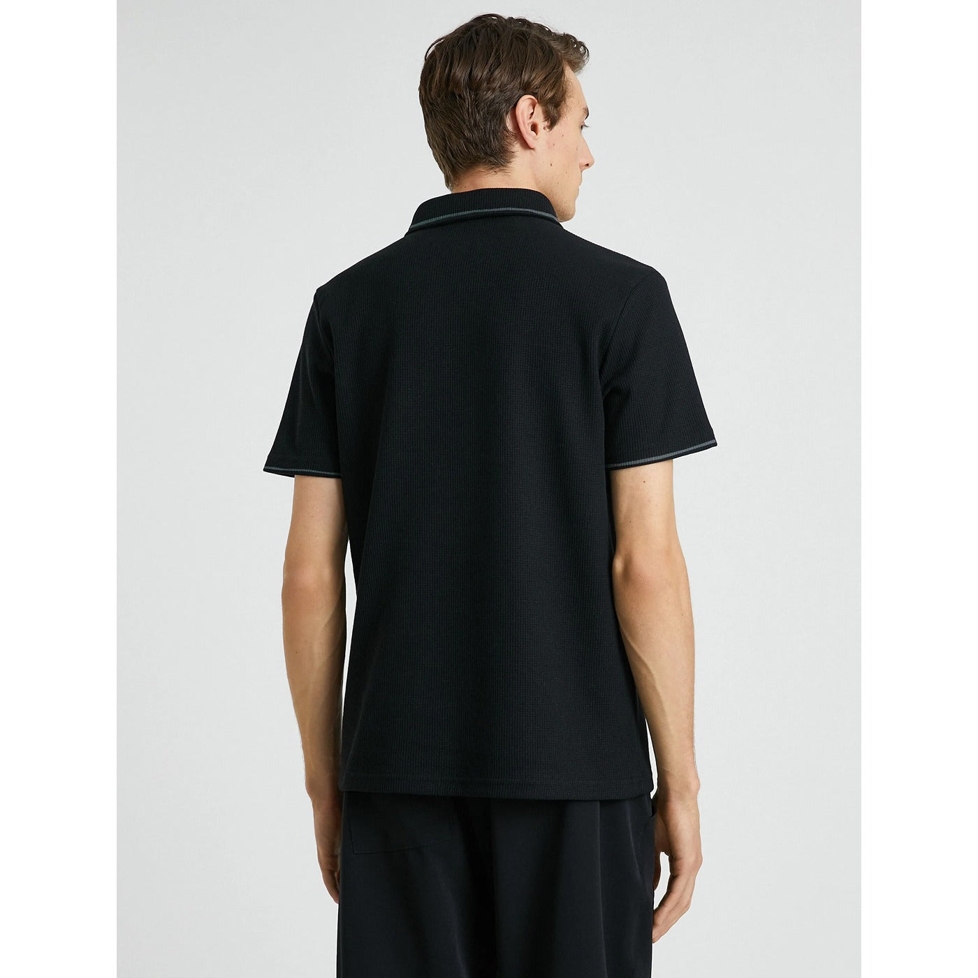 Black Pique Collar Tipping Polo | Montivo Pakistan