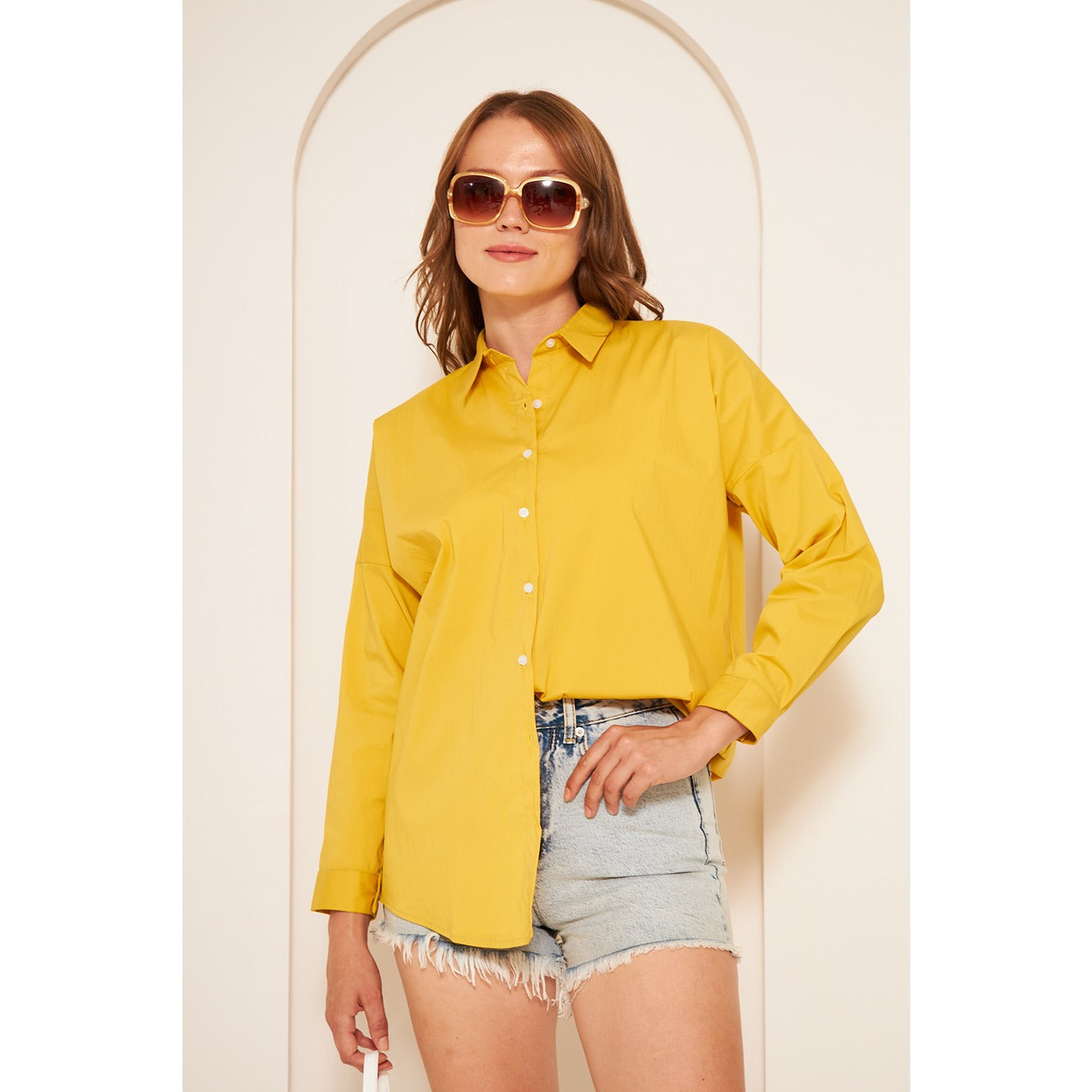 Mustard Oversized Shirt | Montivo Pakistan