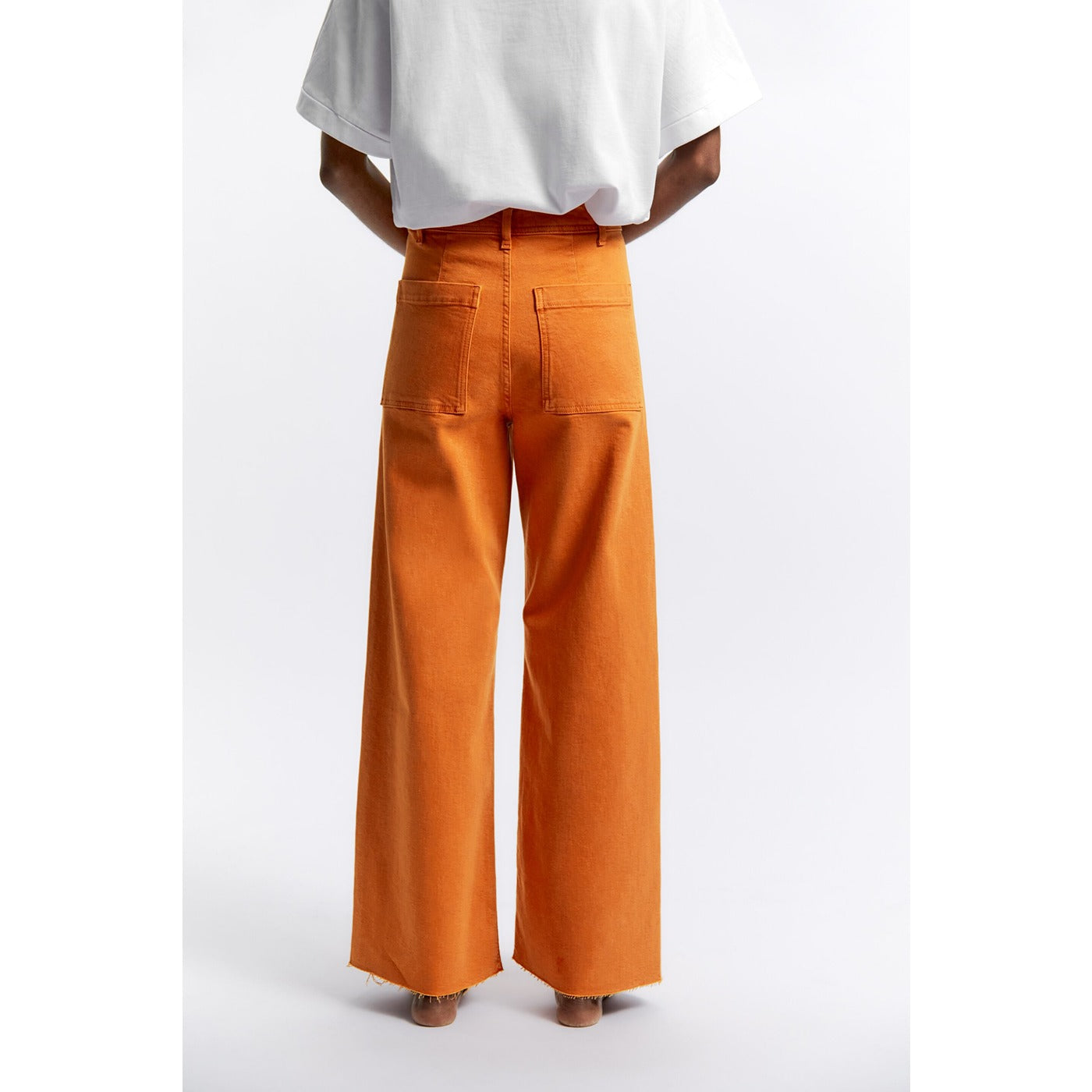 PM Orange Marine Straight Wide Jeans | Montivo Pakistan