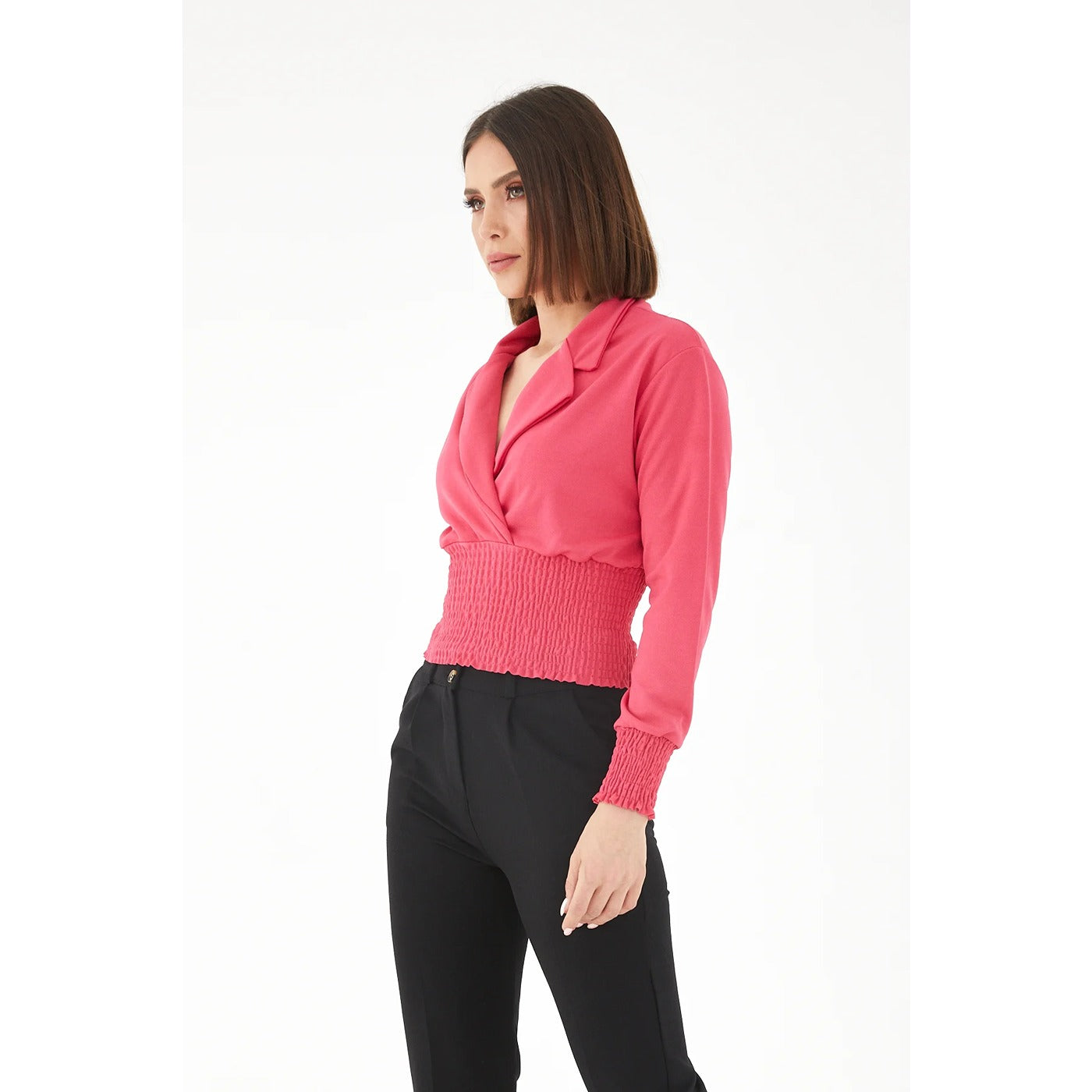 Pink Cuban Collar Top | Montivo Pakistan