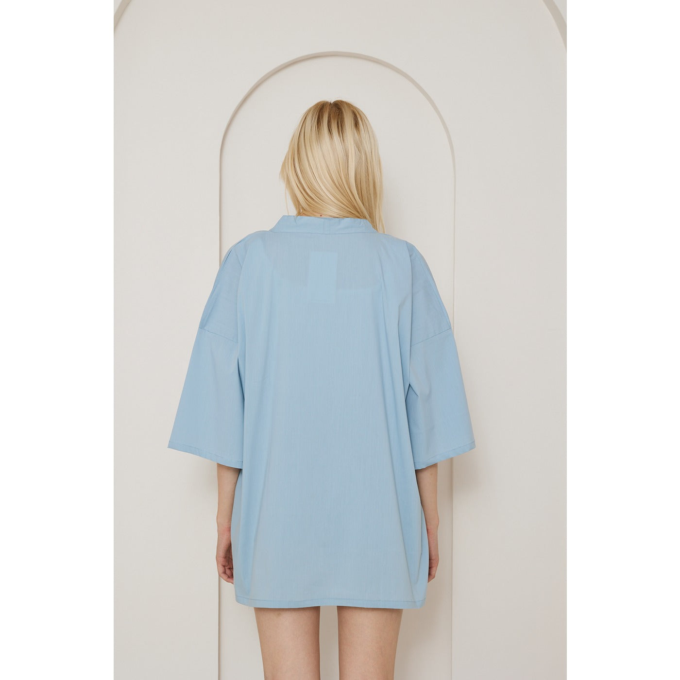 Light Blue Kimono Shawl Jacket | Montivo Pakistan