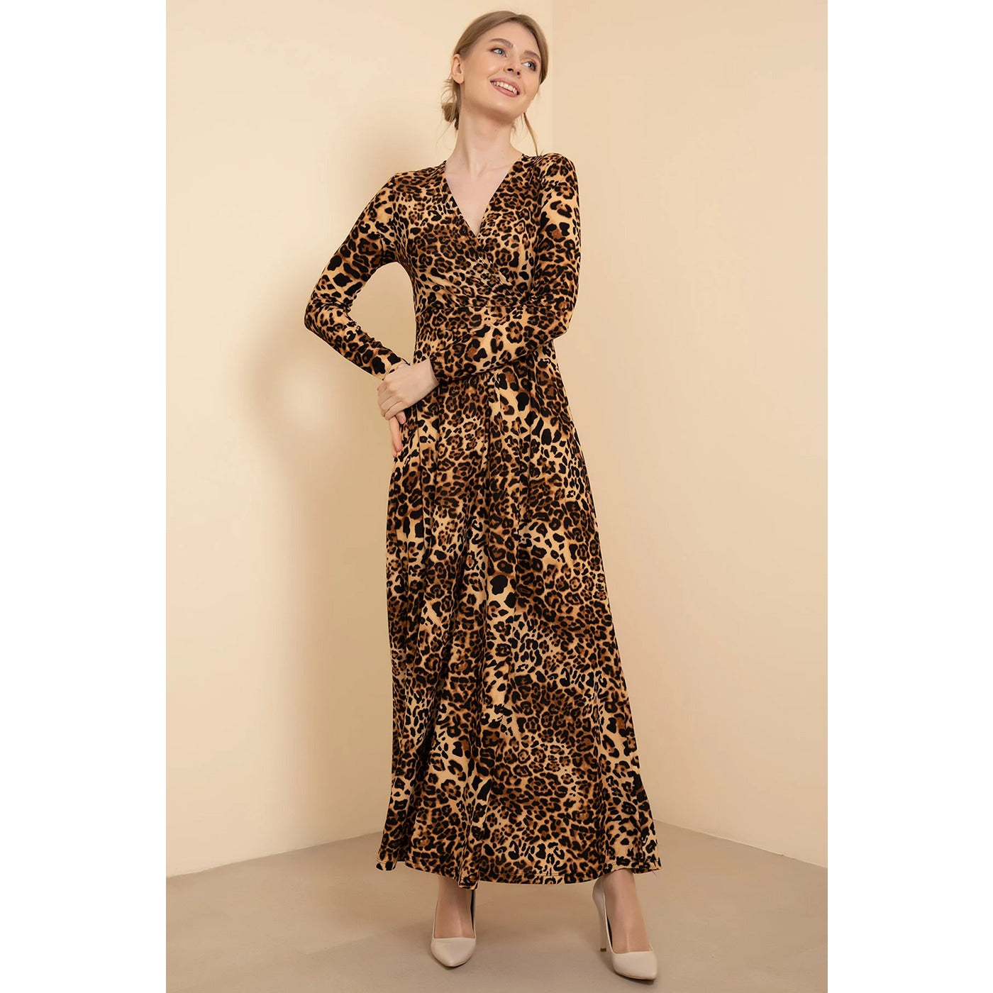 Animal Print Double Breasted Dress | Montivo Pakistan