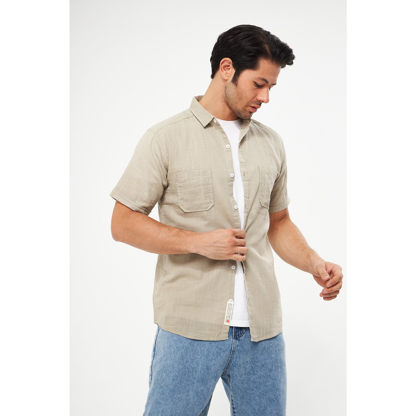 Sand Textured Half Sleeves Shirt | Montivo Pakistan