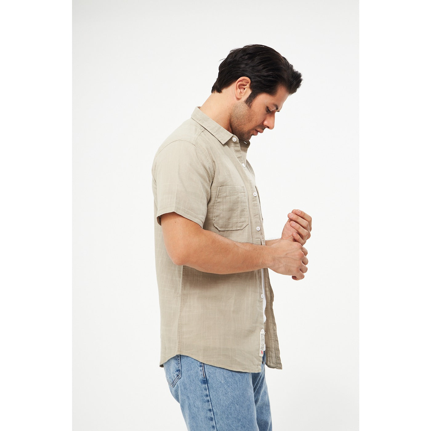 Sand Textured Half Sleeves Shirt | Montivo Pakistan