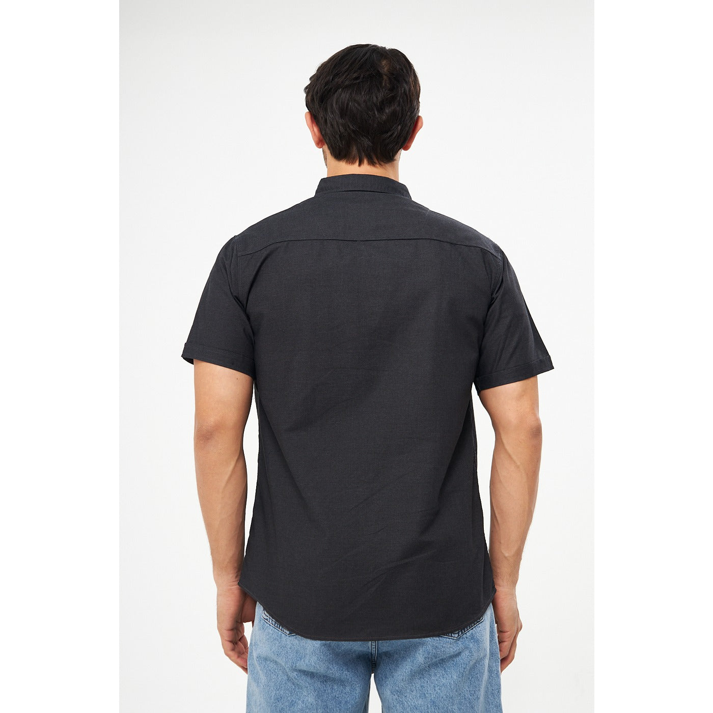 Dark Grey Double Pocket Half Sleeves Shirt | Montivo Pakistan