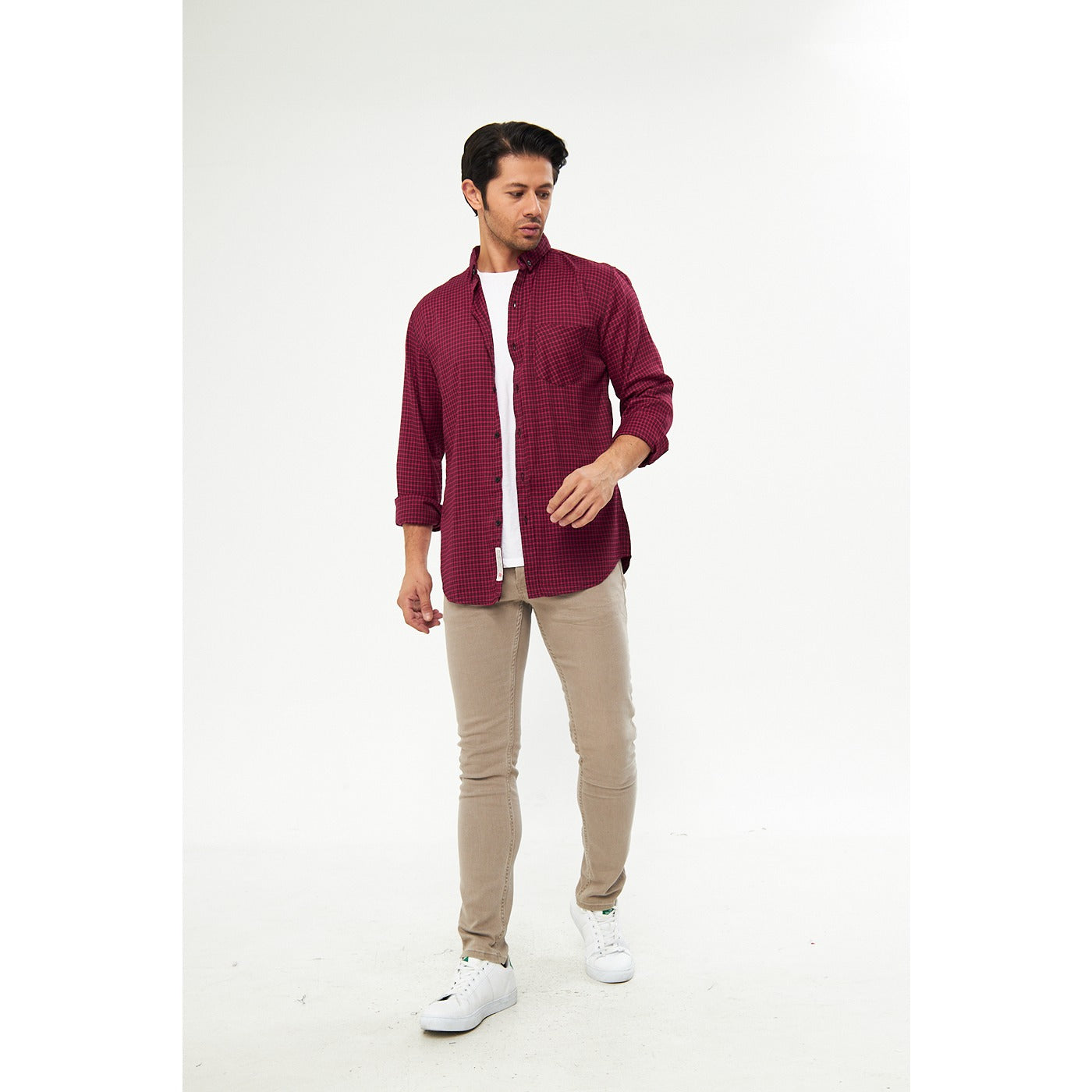 Red Micro Check Shirt | Montivo Pakistan
