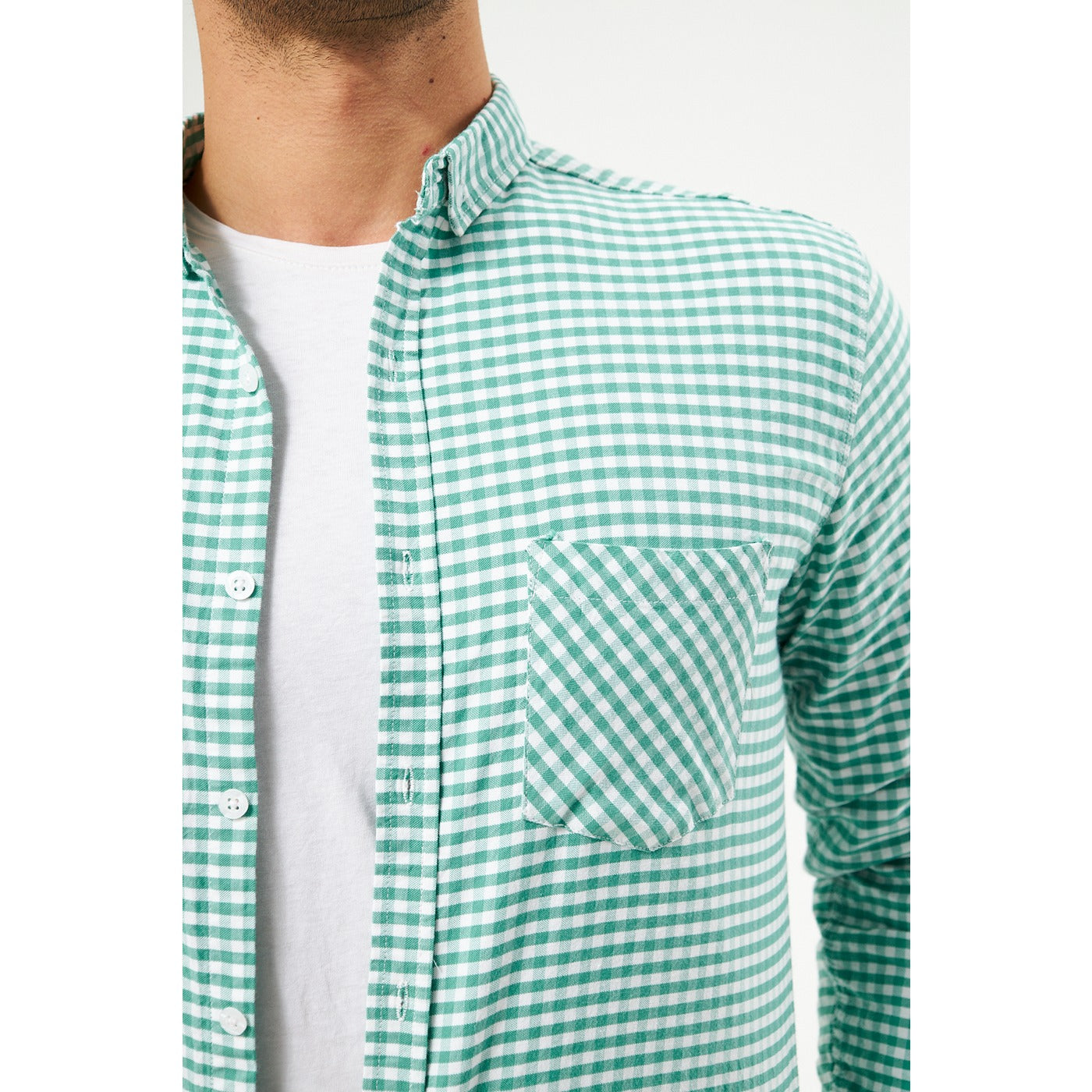 Green Ghingham Check Casual Shirt | Montivo Pakistan