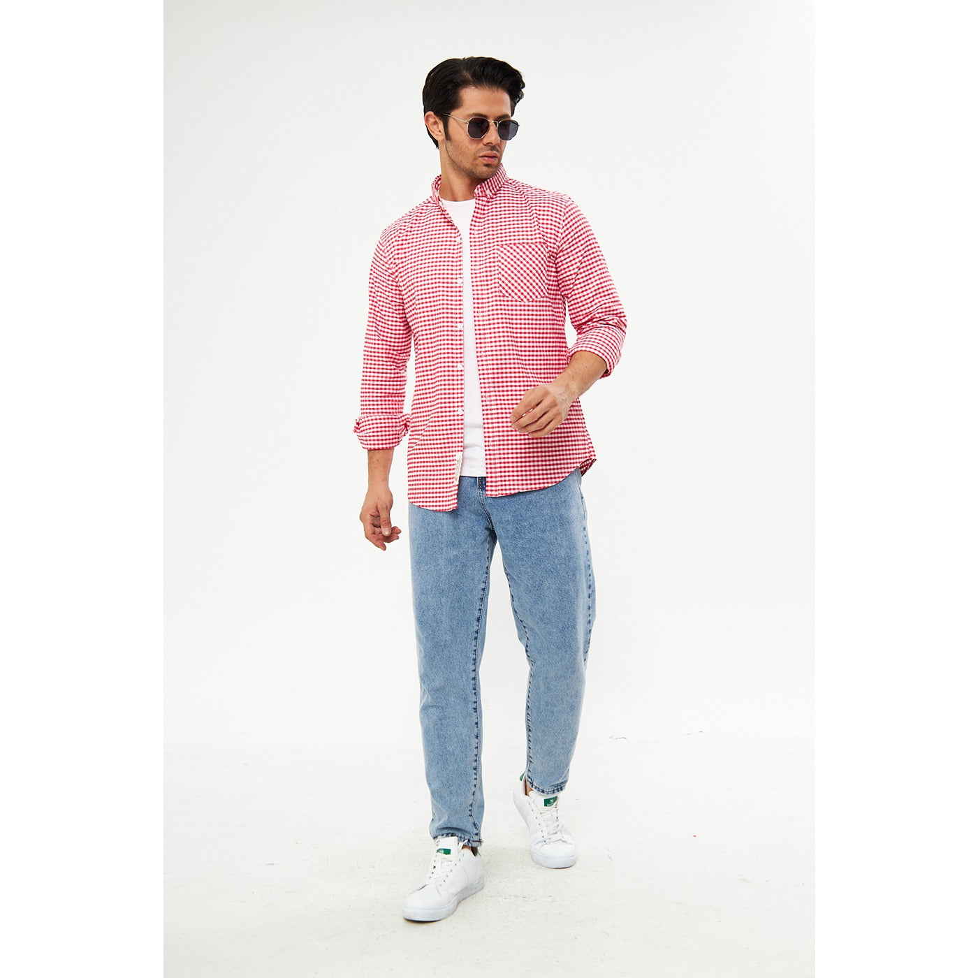 Red Ghingham Check Casual Shirt | Montivo Pakistan