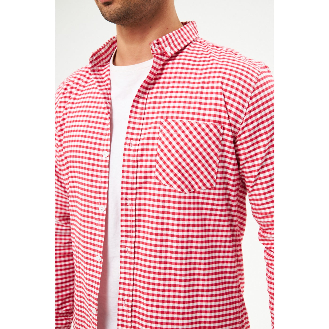 Red Ghingham Check Casual Shirt | Montivo Pakistan