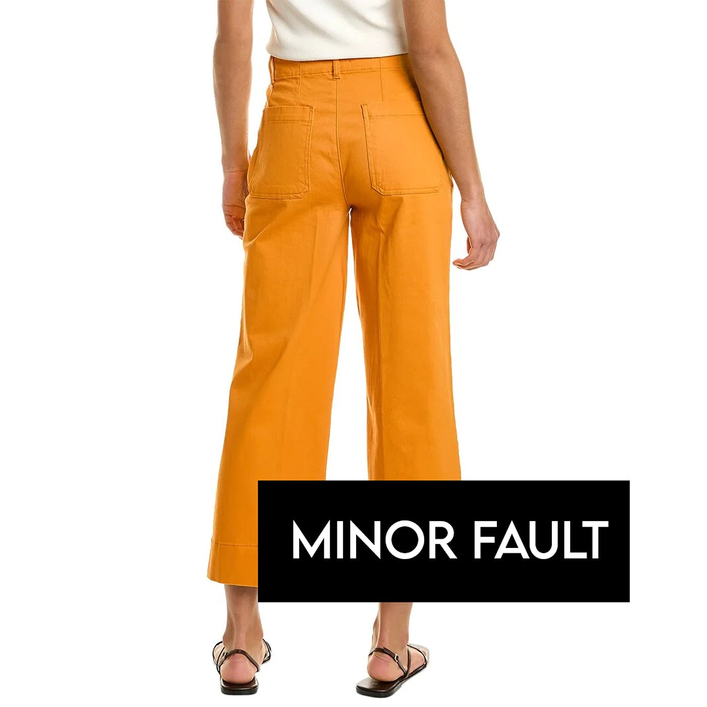 (Minor Fault) Mustard Twill Wide Leg Jeans | Montivo Pakistan