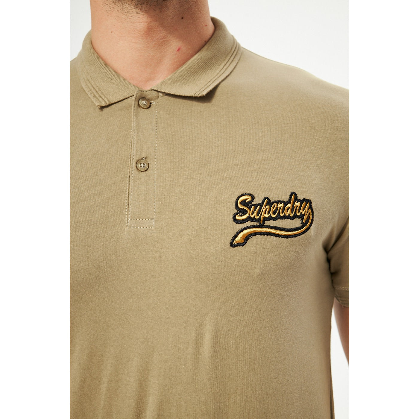 Beige Superdry Smart Fit Polo | Montivo Pakistan