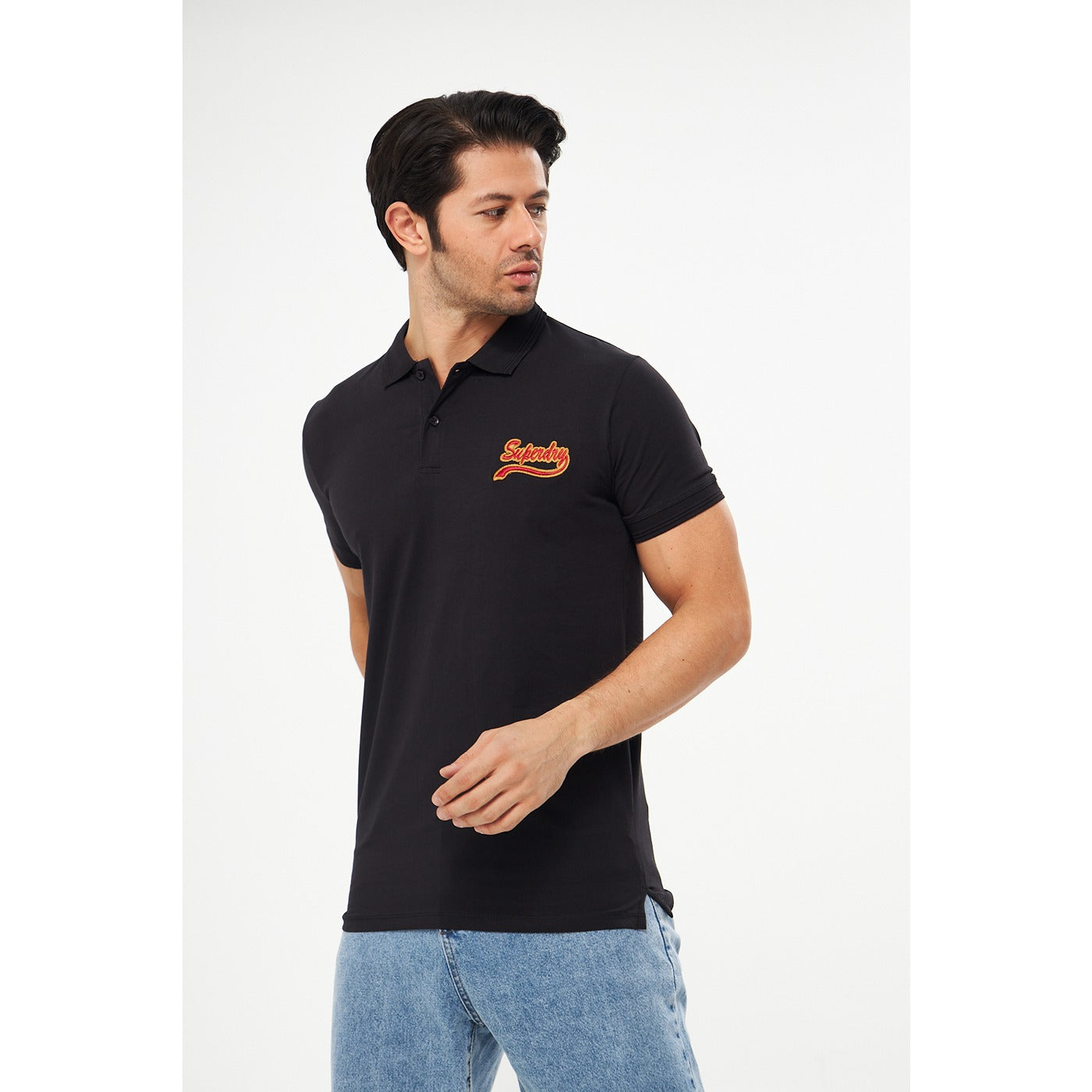 Black Superdry Smart Fit Polo | Montivo Pakistan