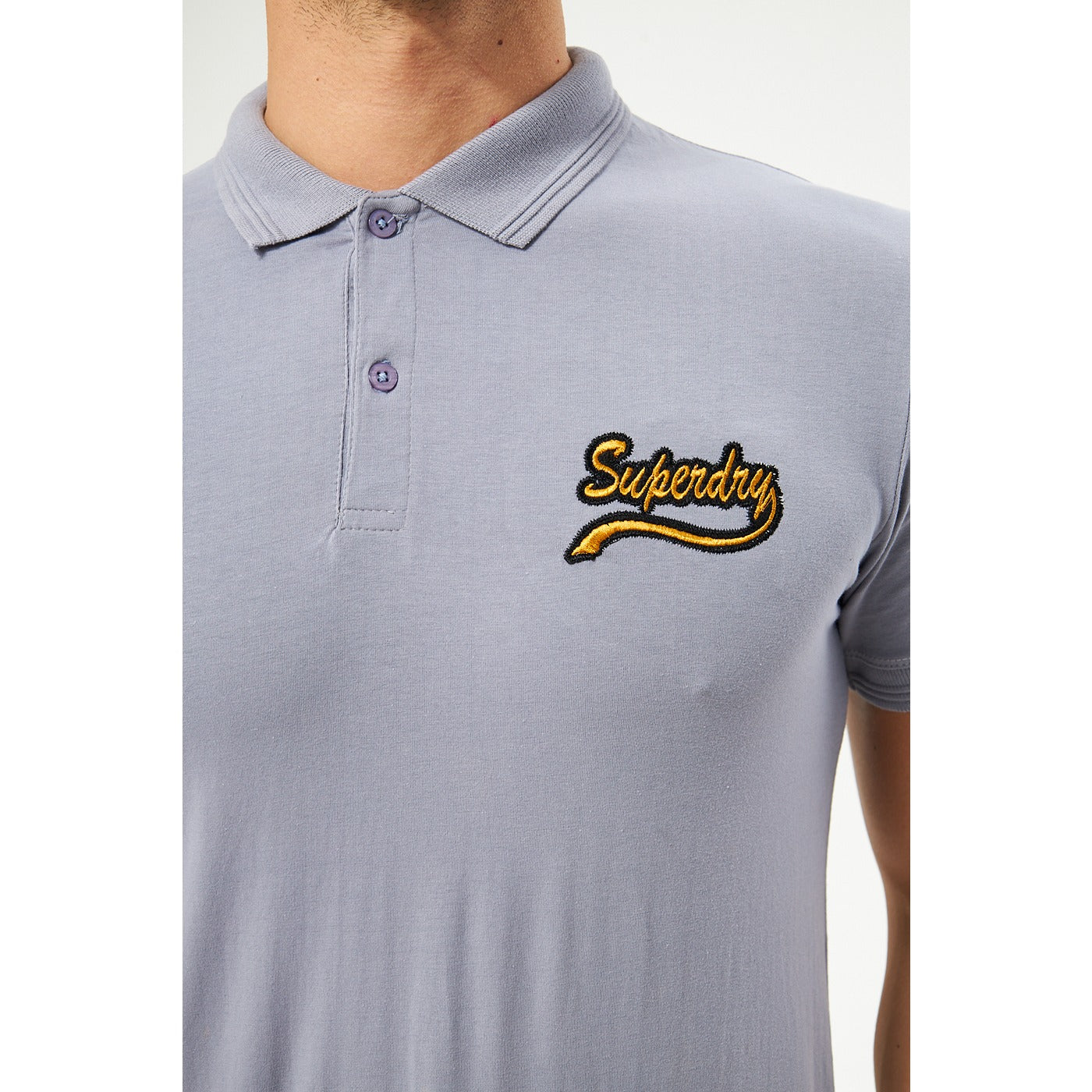 Grey Superdry Smart Fit Polo | Montivo Pakistan