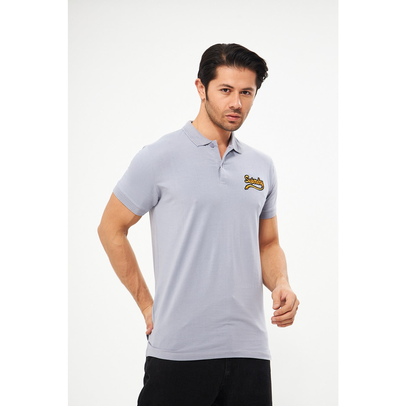 Grey Superdry Smart Fit Polo | Montivo Pakistan