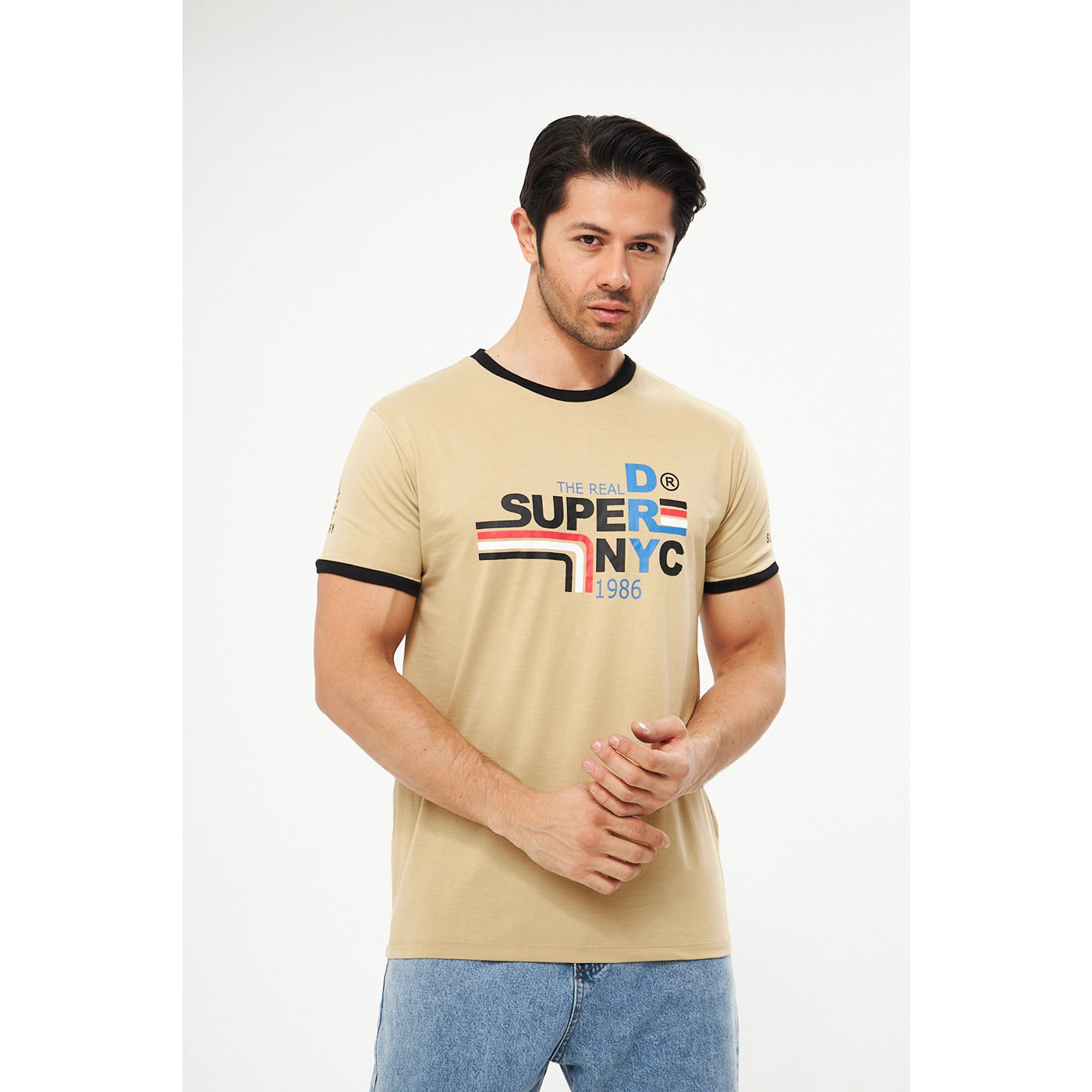 Beige Superdry Smart Fit Tshirt | Montivo Pakistan