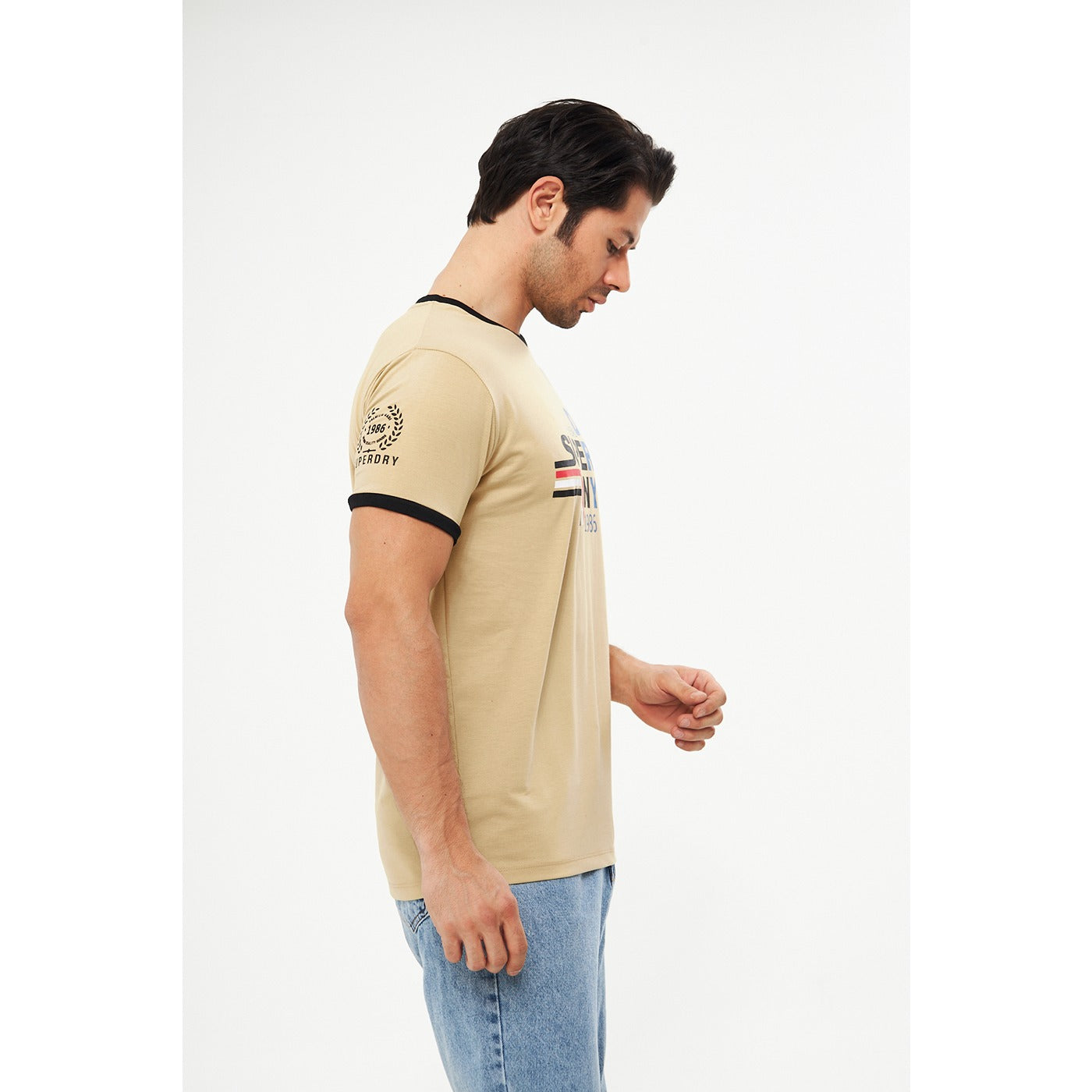 Beige Superdry Smart Fit Tshirt | Montivo Pakistan