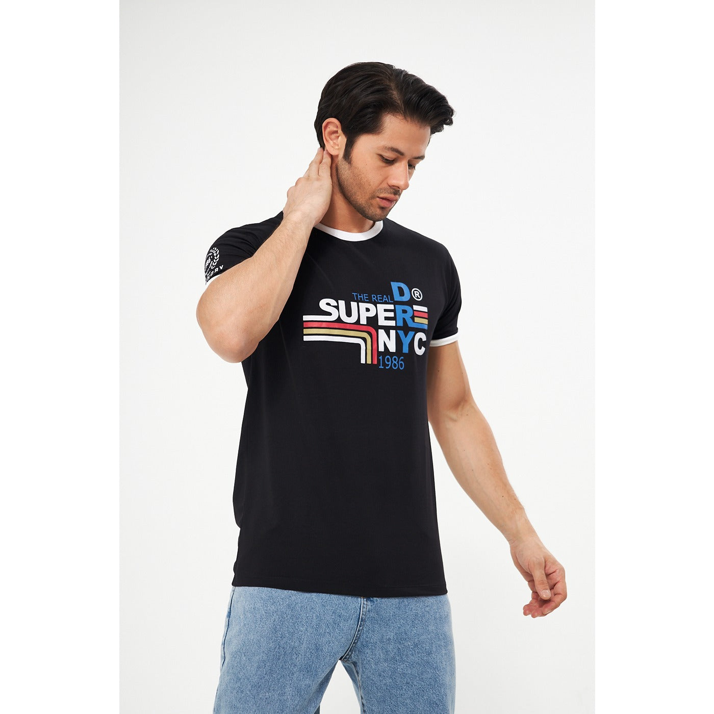 Black Superdry Smart Fit Tshirt | Montivo Pakistan