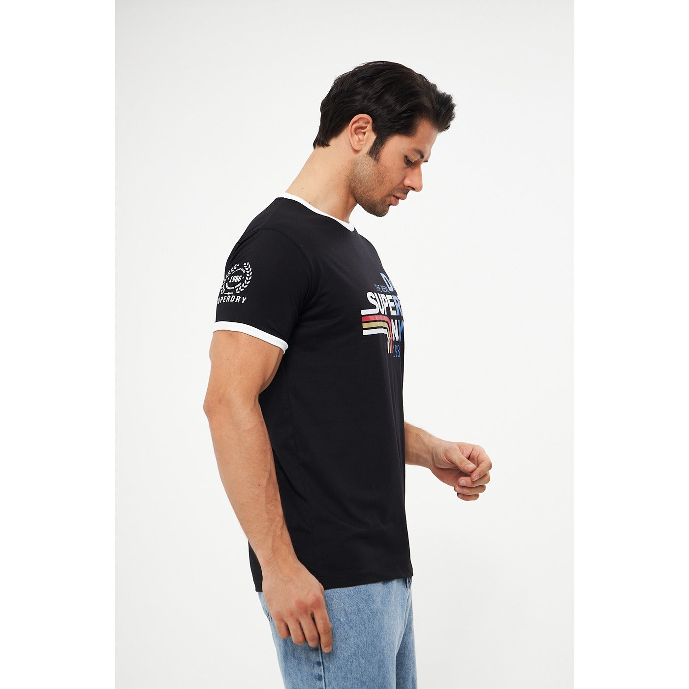 Black Superdry Smart Fit Tshirt | Montivo Pakistan