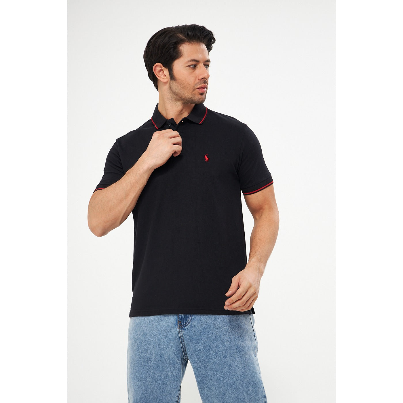Black RL Pique Polo | Montivo Pakistan