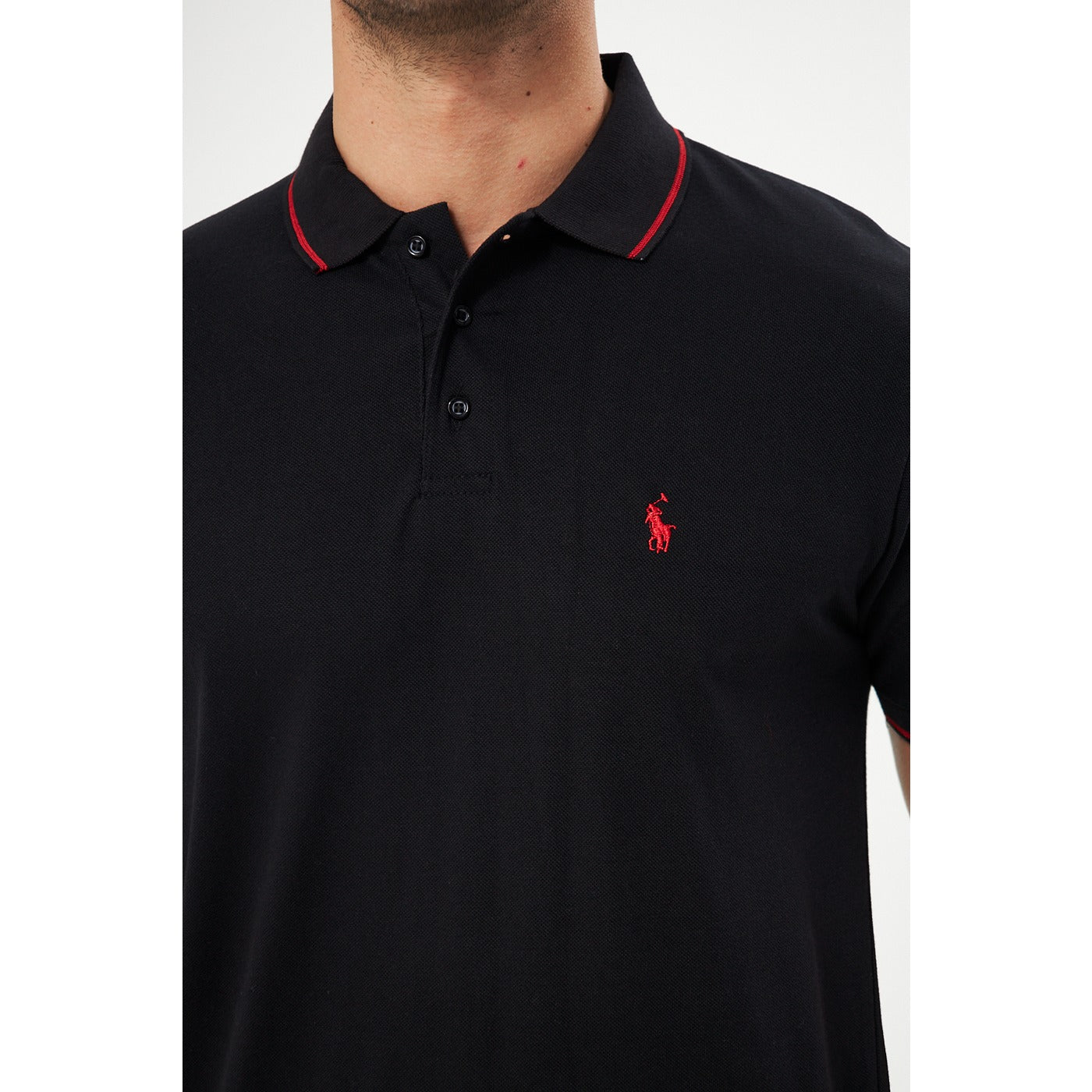 Black RL Pique Polo | Montivo Pakistan