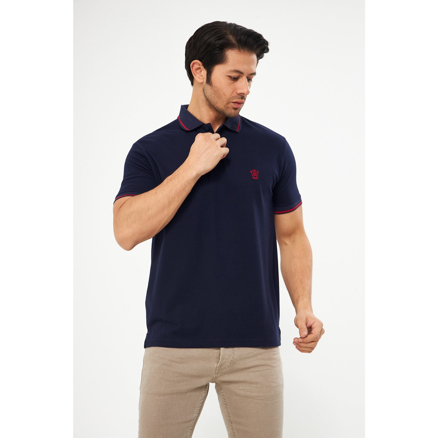 MD Navy Pique Tipping Polo | Montivo Pakistan