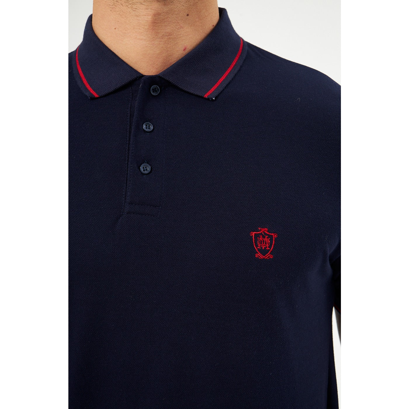 MD Navy Pique Tipping Polo | Montivo Pakistan