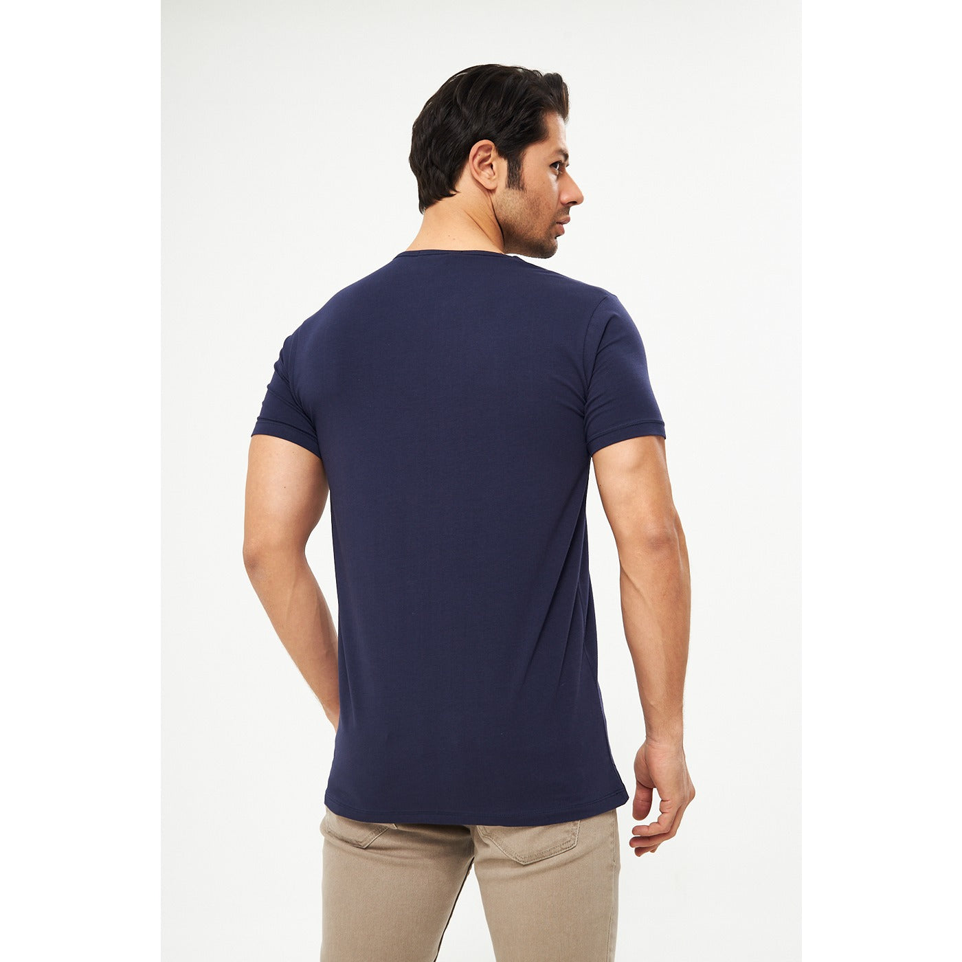 Navy V Neck Polo Tshirt | Montivo Pakistan