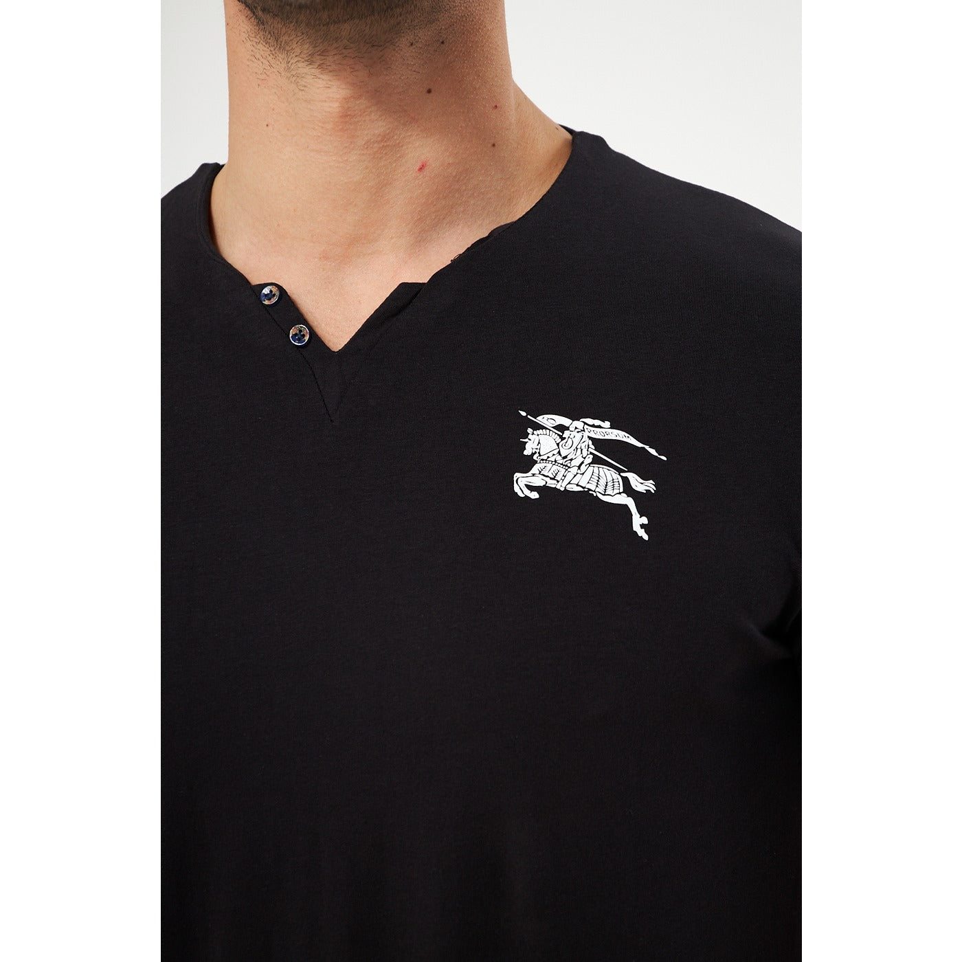 Black V Neck Polo Tshirt | Montivo Pakistan