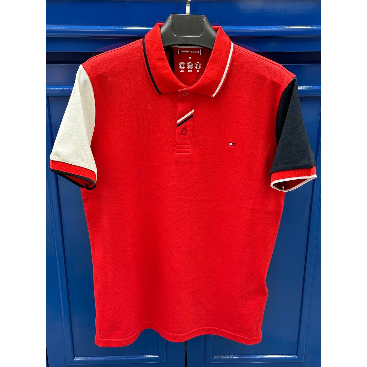TMY HLFG Red Colour Block Polo | Montivo Pakistan