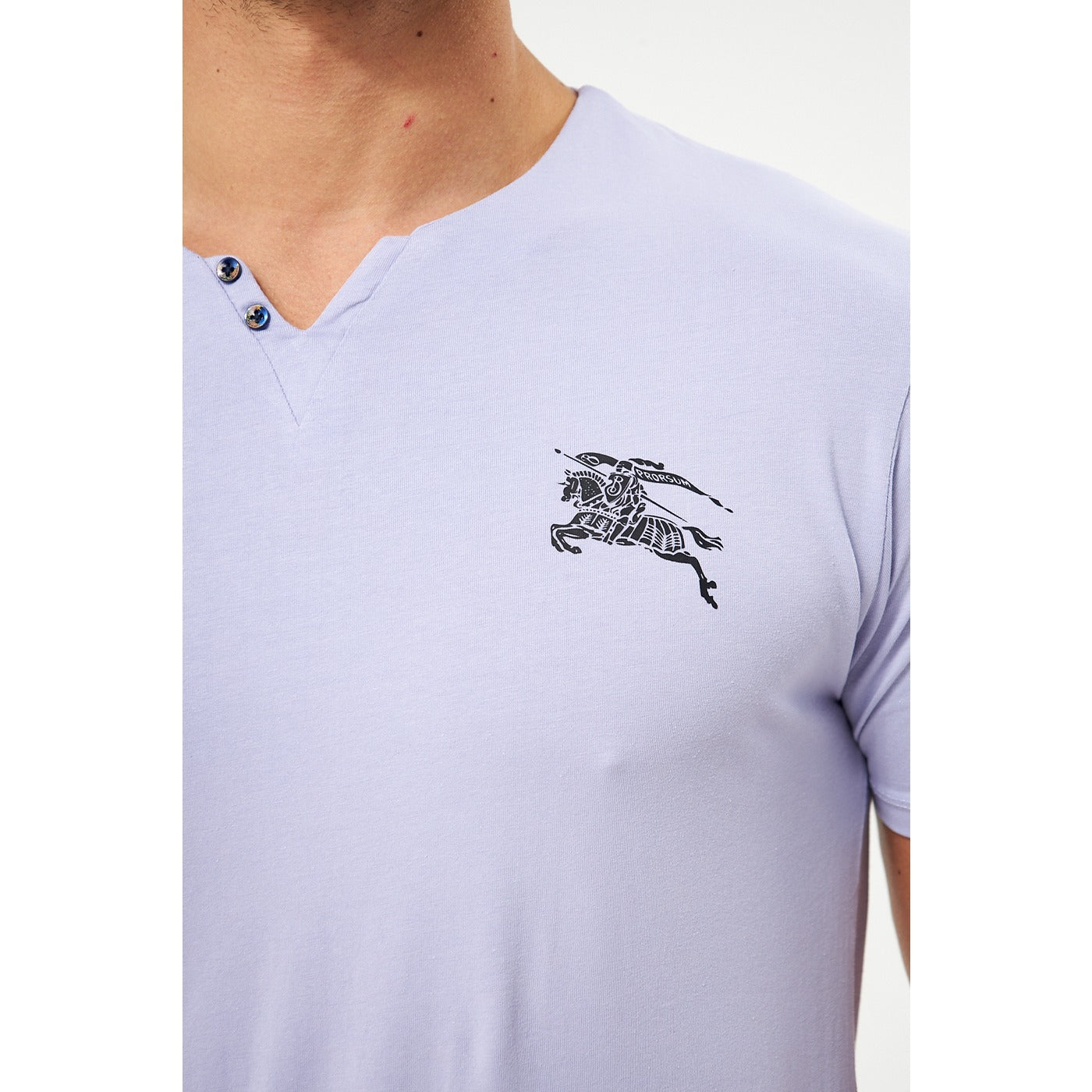 Lilac V Neck Polo Tshirt | Montivo Pakistan
