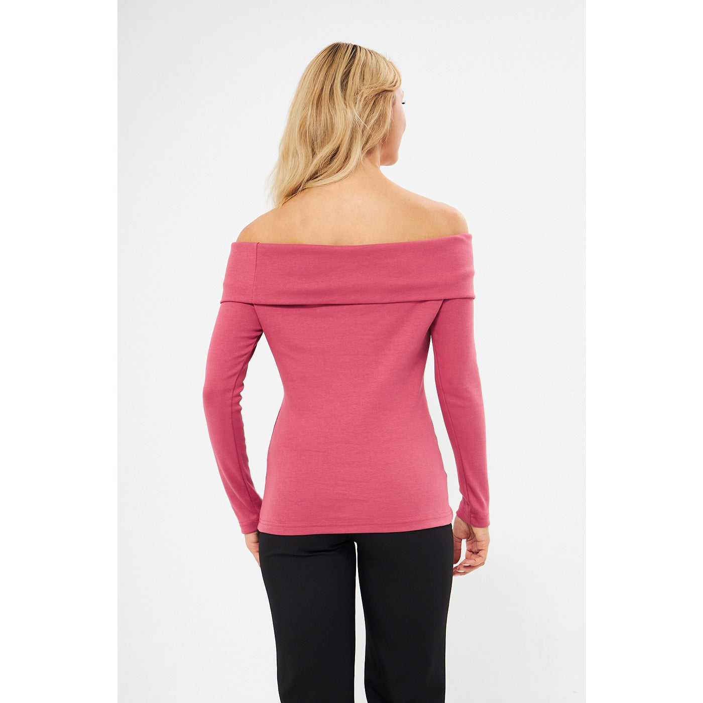 Pink Rib Off-Shoulder Top | Montivo Pakistan