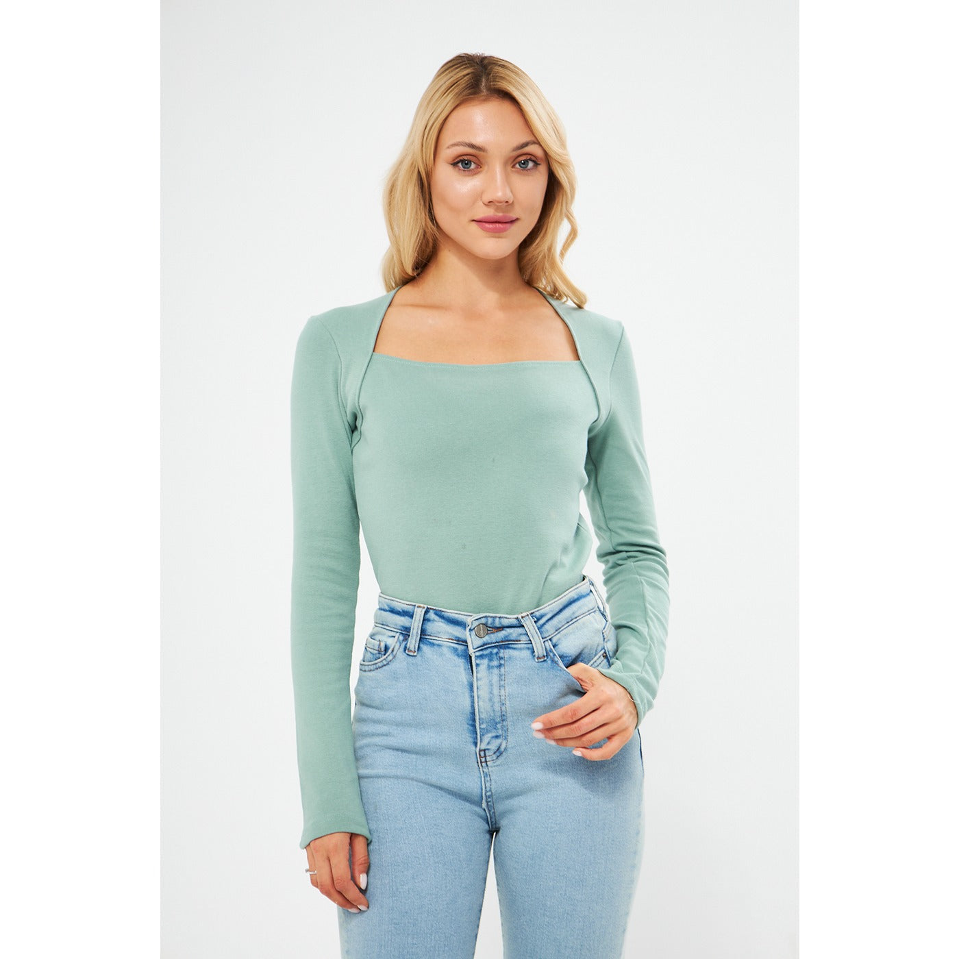 Opal Rib Swan Neck Top | Montivo Pakistan