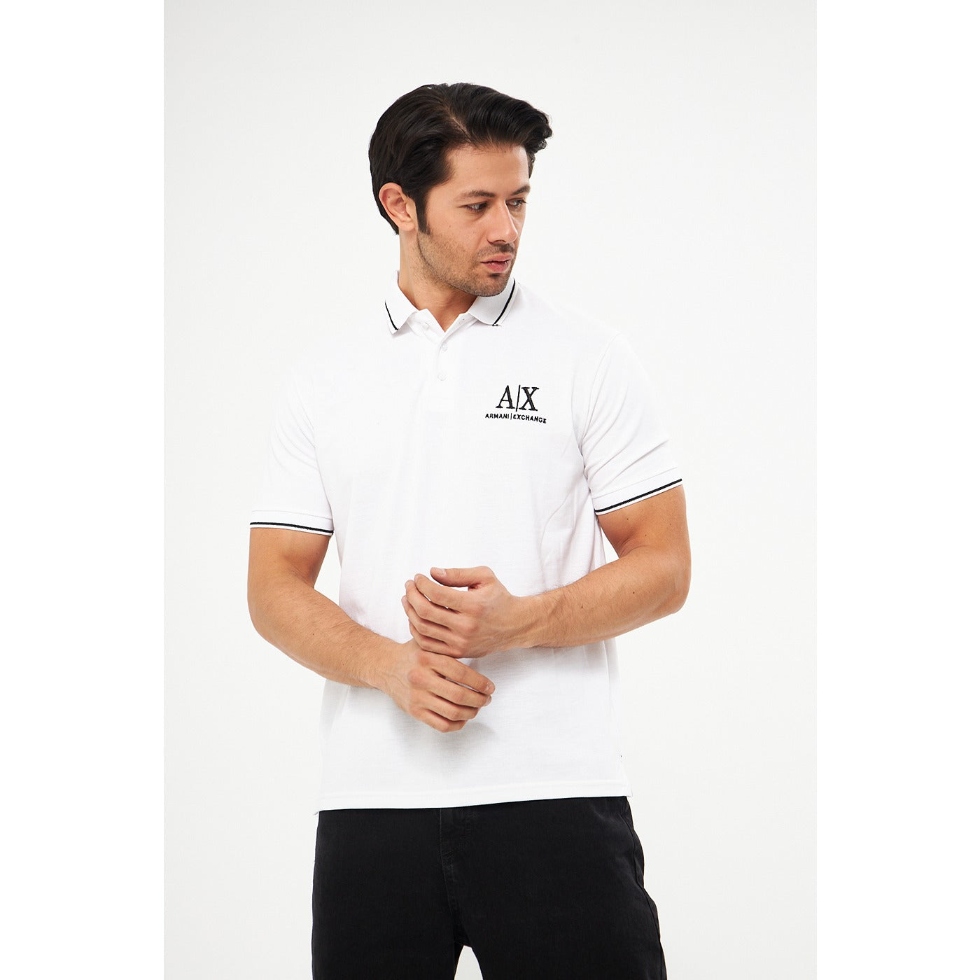 AX White Pique Polo | Montivo Pakistan