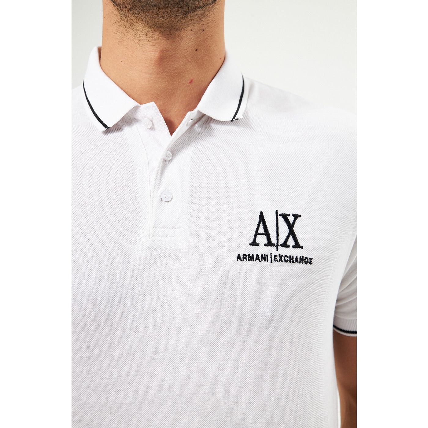 AX White Pique Polo | Montivo Pakistan