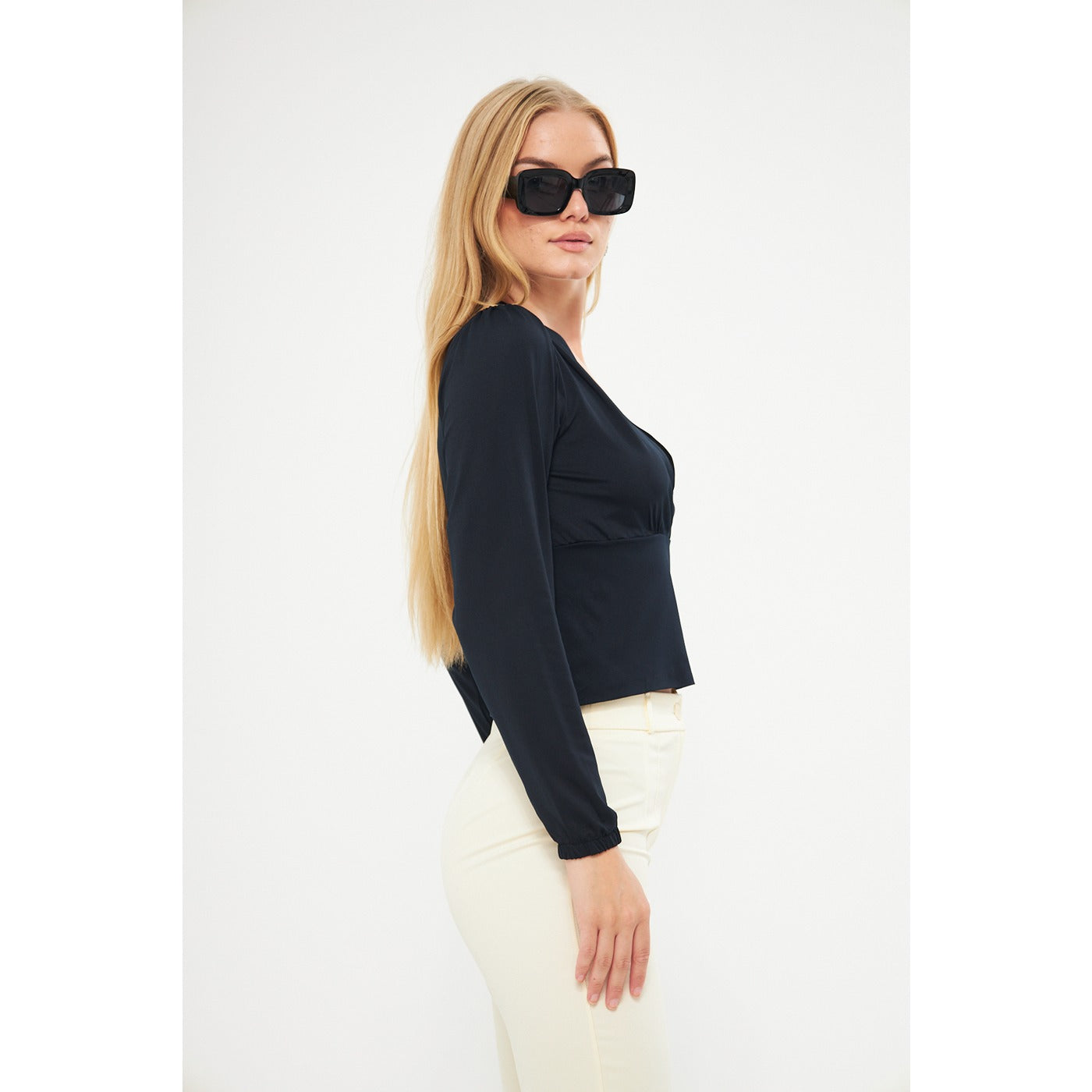 Black Double Breasted Top | Montivo Pakistan