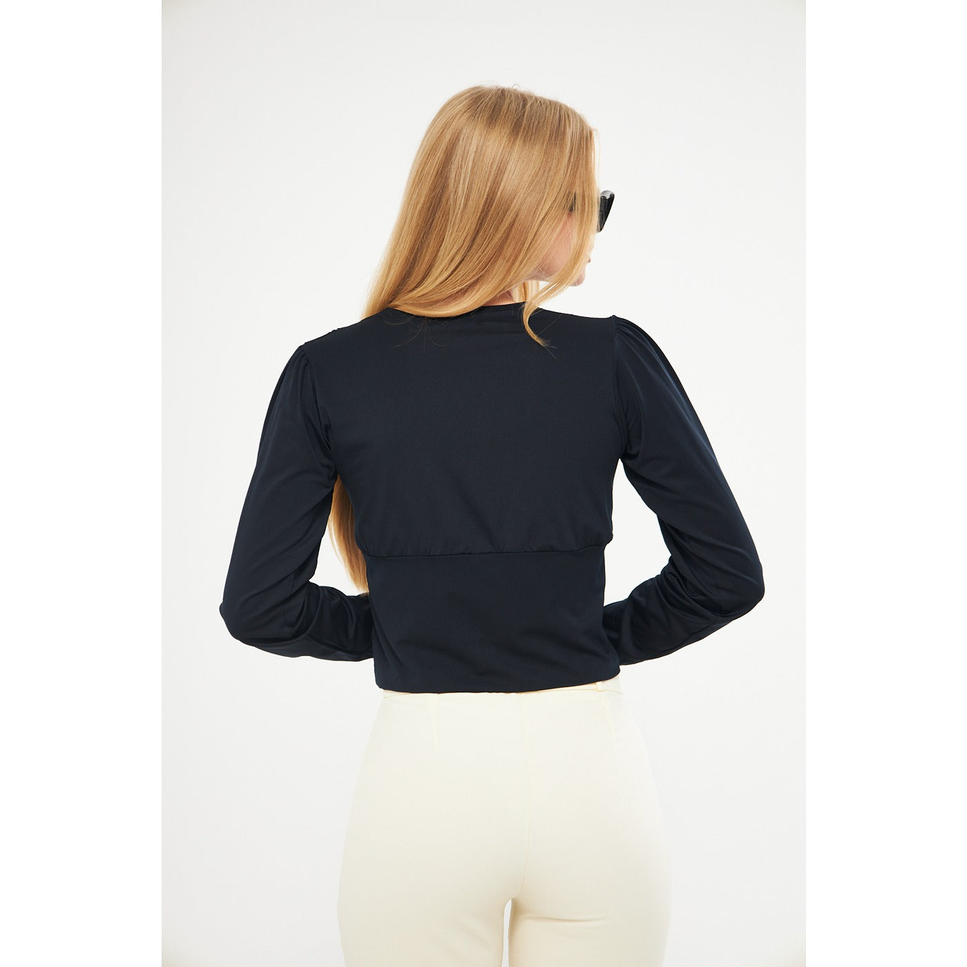 Black Double Breasted Top | Montivo Pakistan