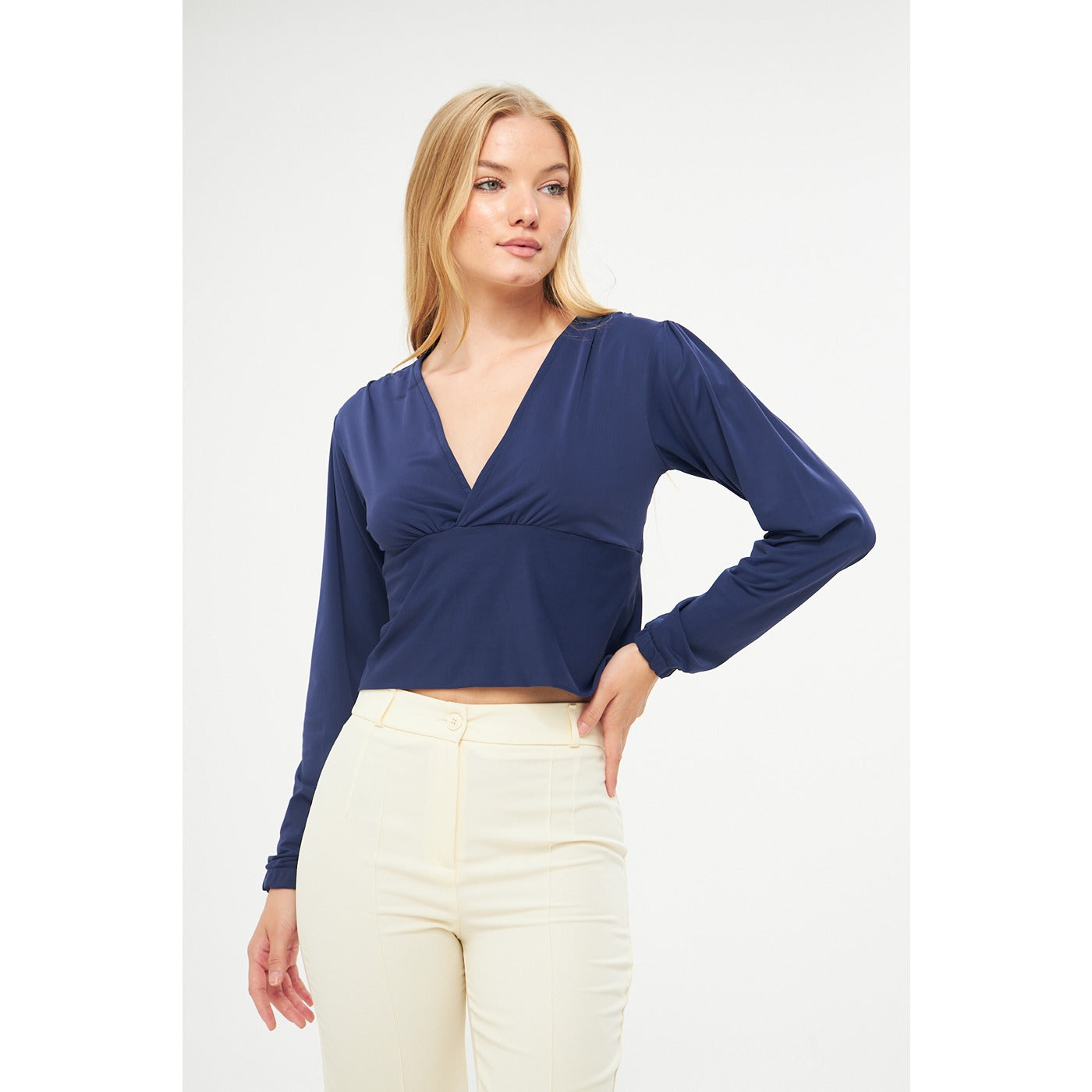 Blue Double Breasted Top | Montivo Pakistan