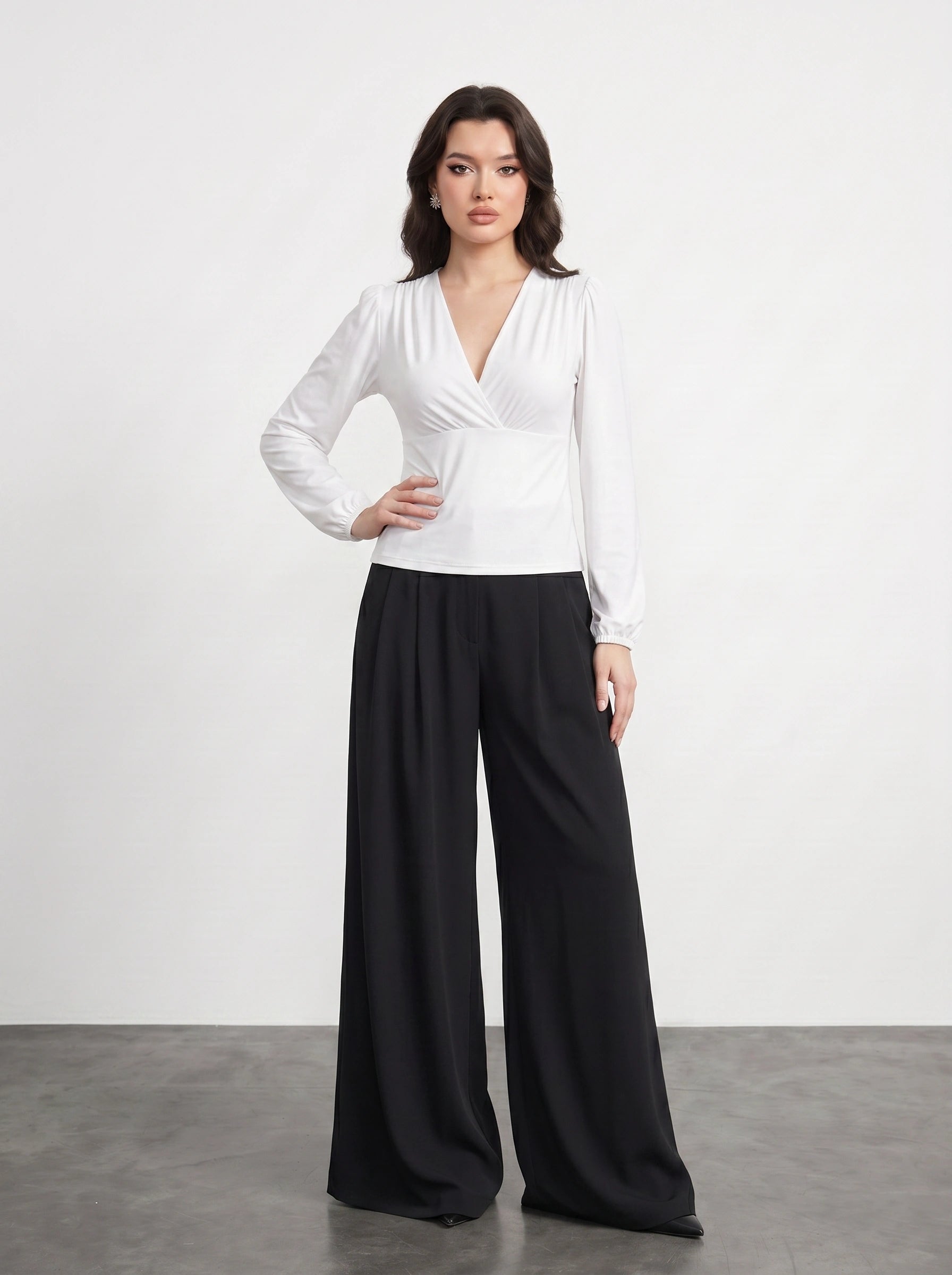 White Double Breasted Top | Montivo Pakistan