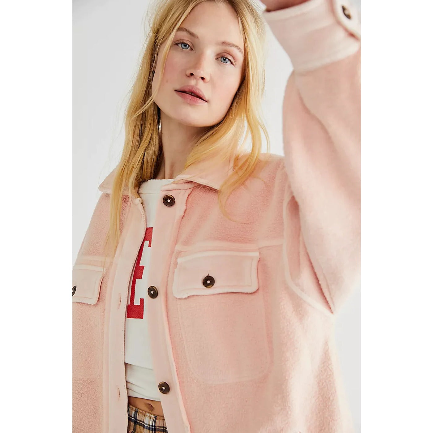 Pink Oversized Shirt Jacket | Montivo Pakistan