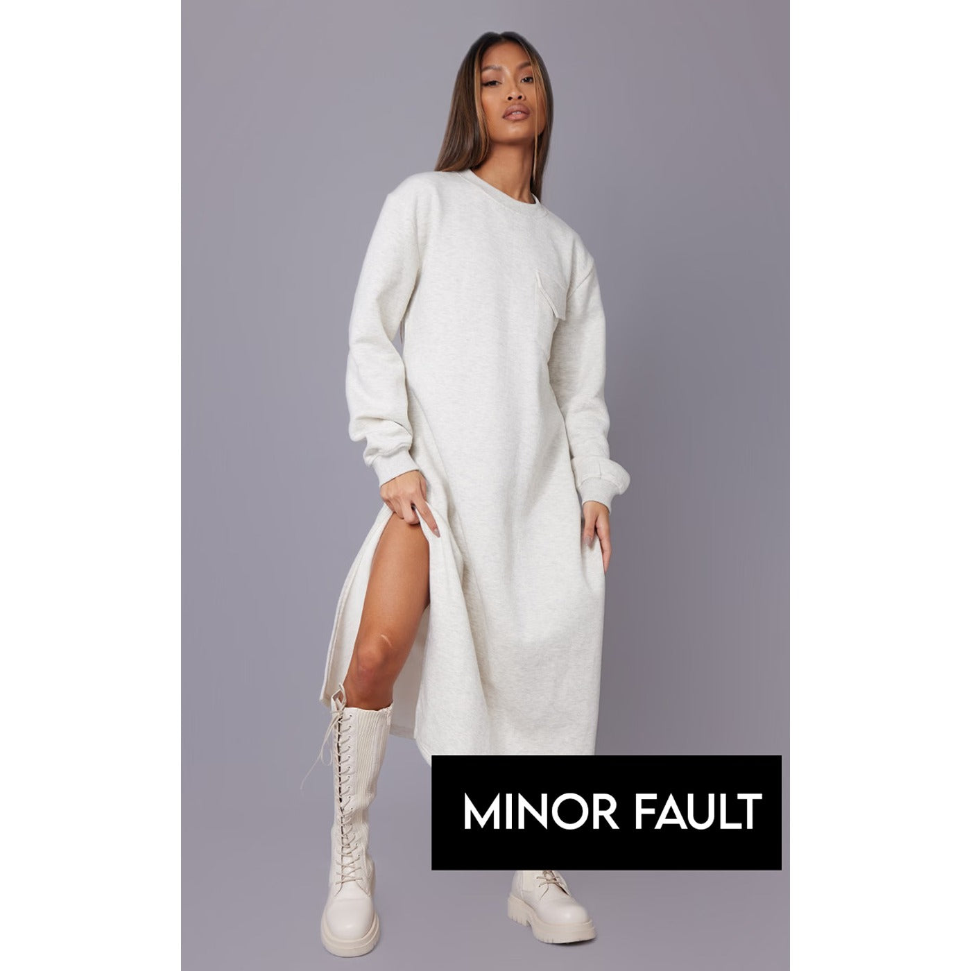 Minor Fault Oversized Split Jumper Dress Montivo