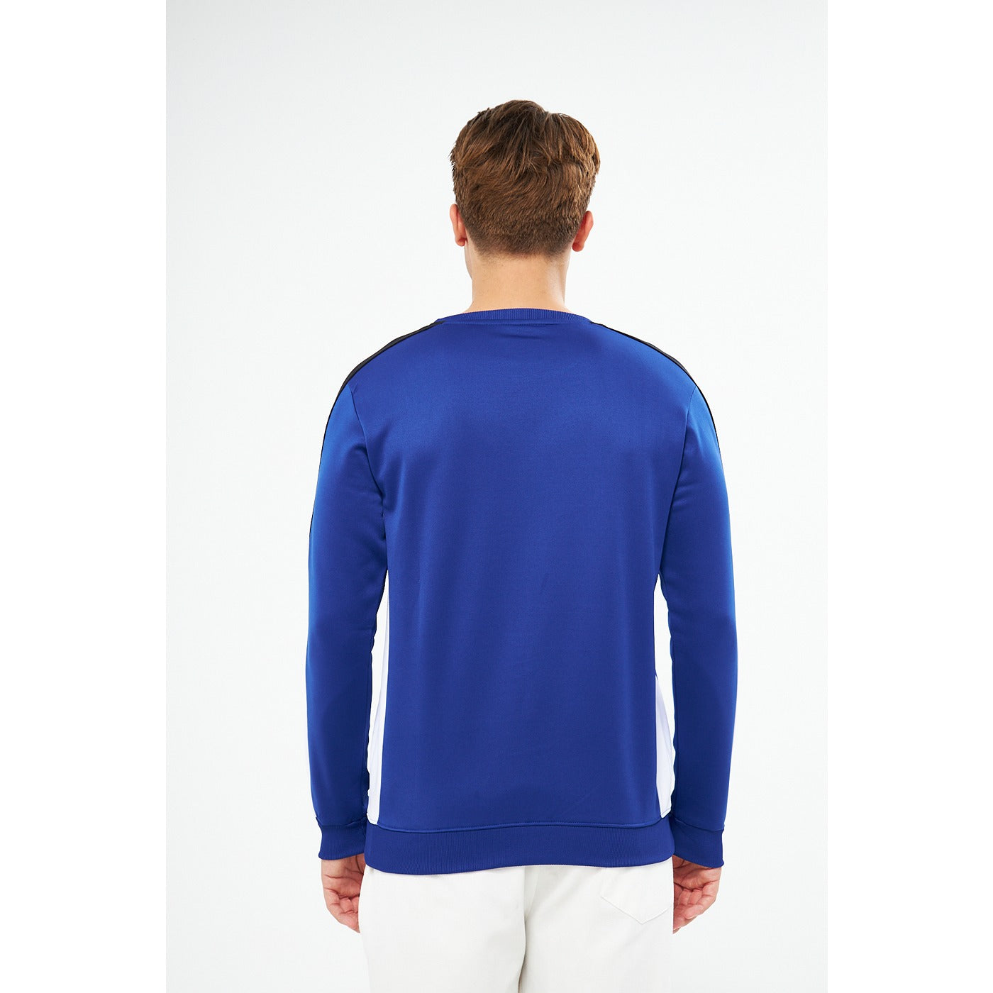 Blue Stripe Crew Neck Sweatshirt | Montivo Pakistan